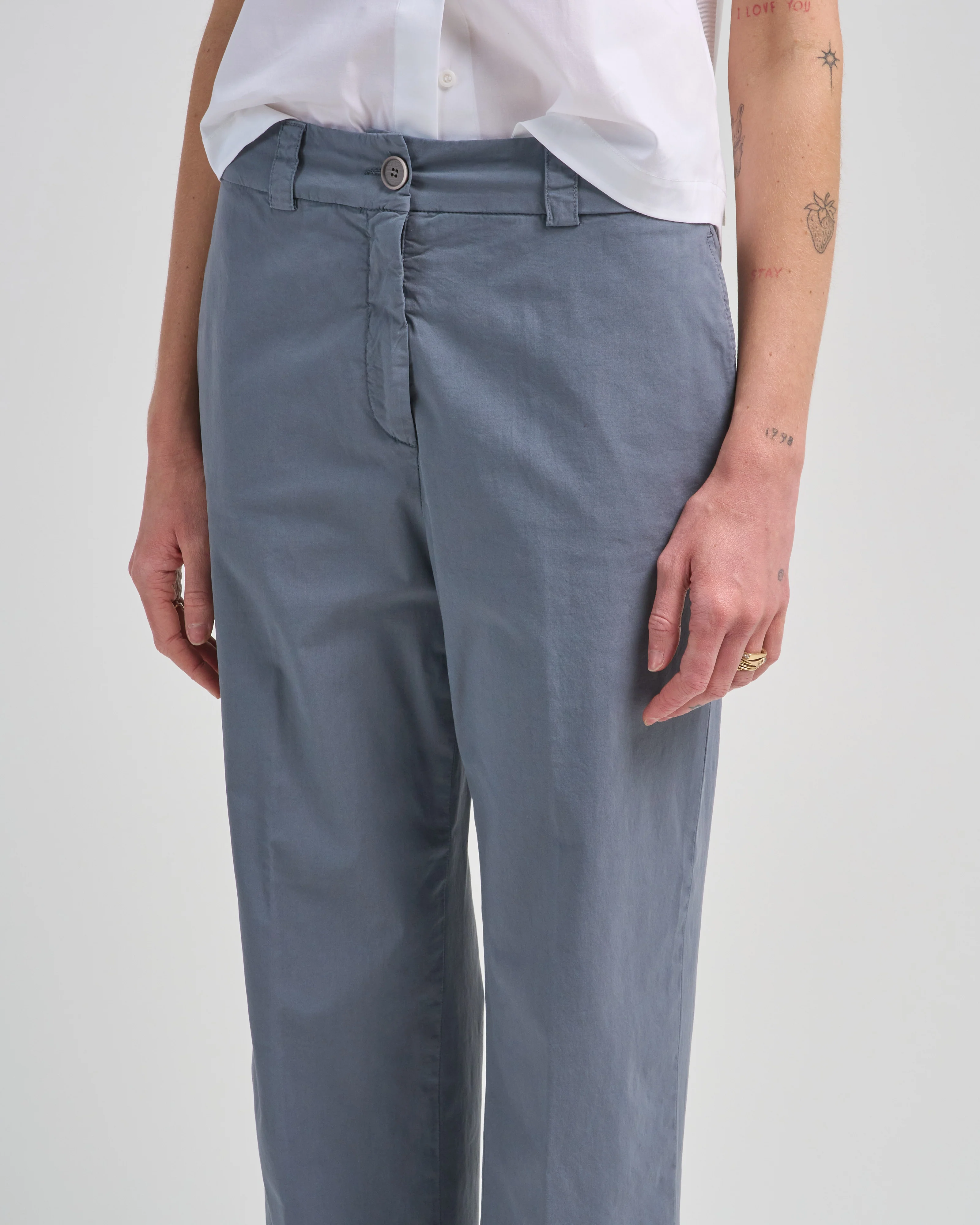 light cotton slub stretch pant - Image 4