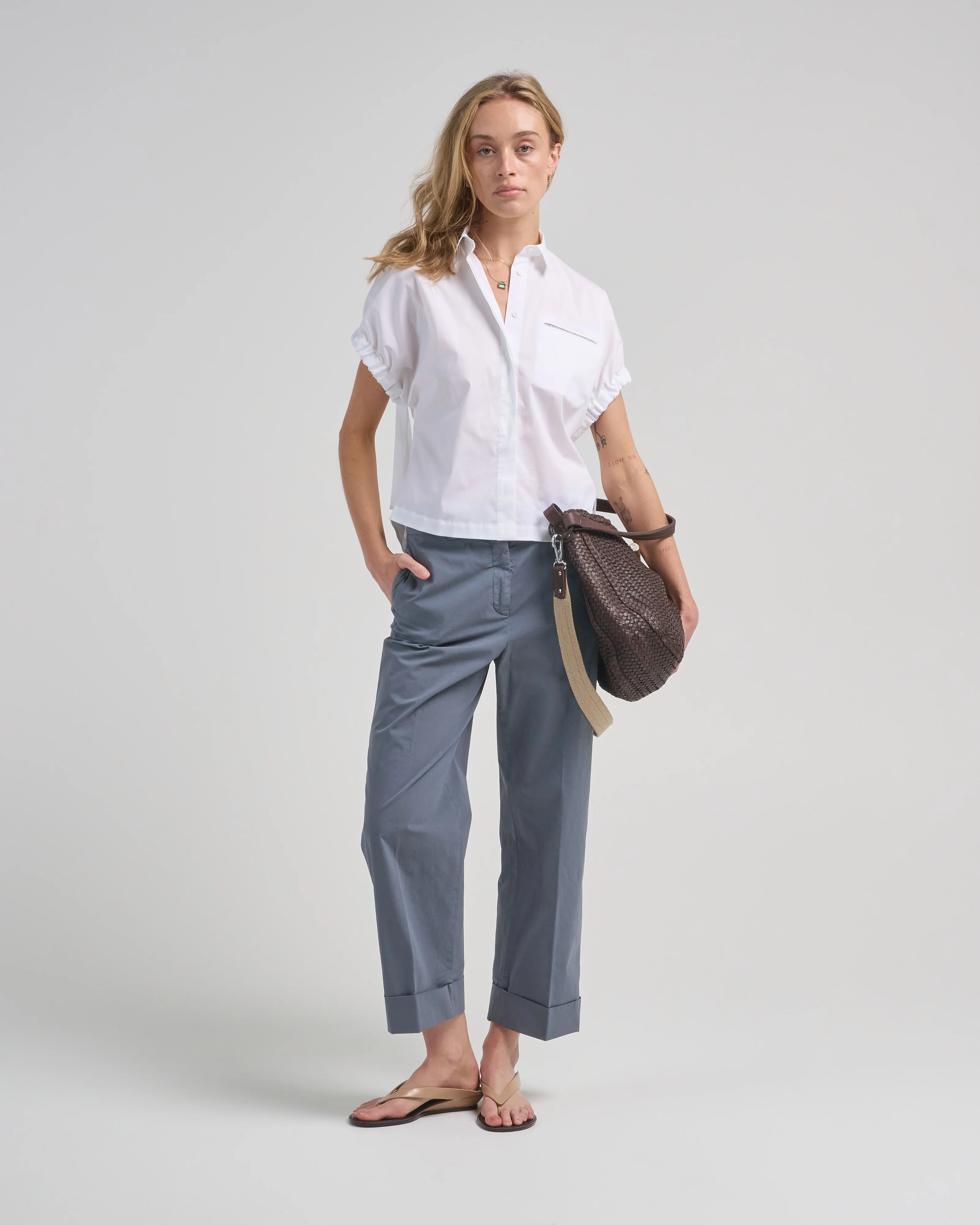 light cotton slub stretch pant - Image 5