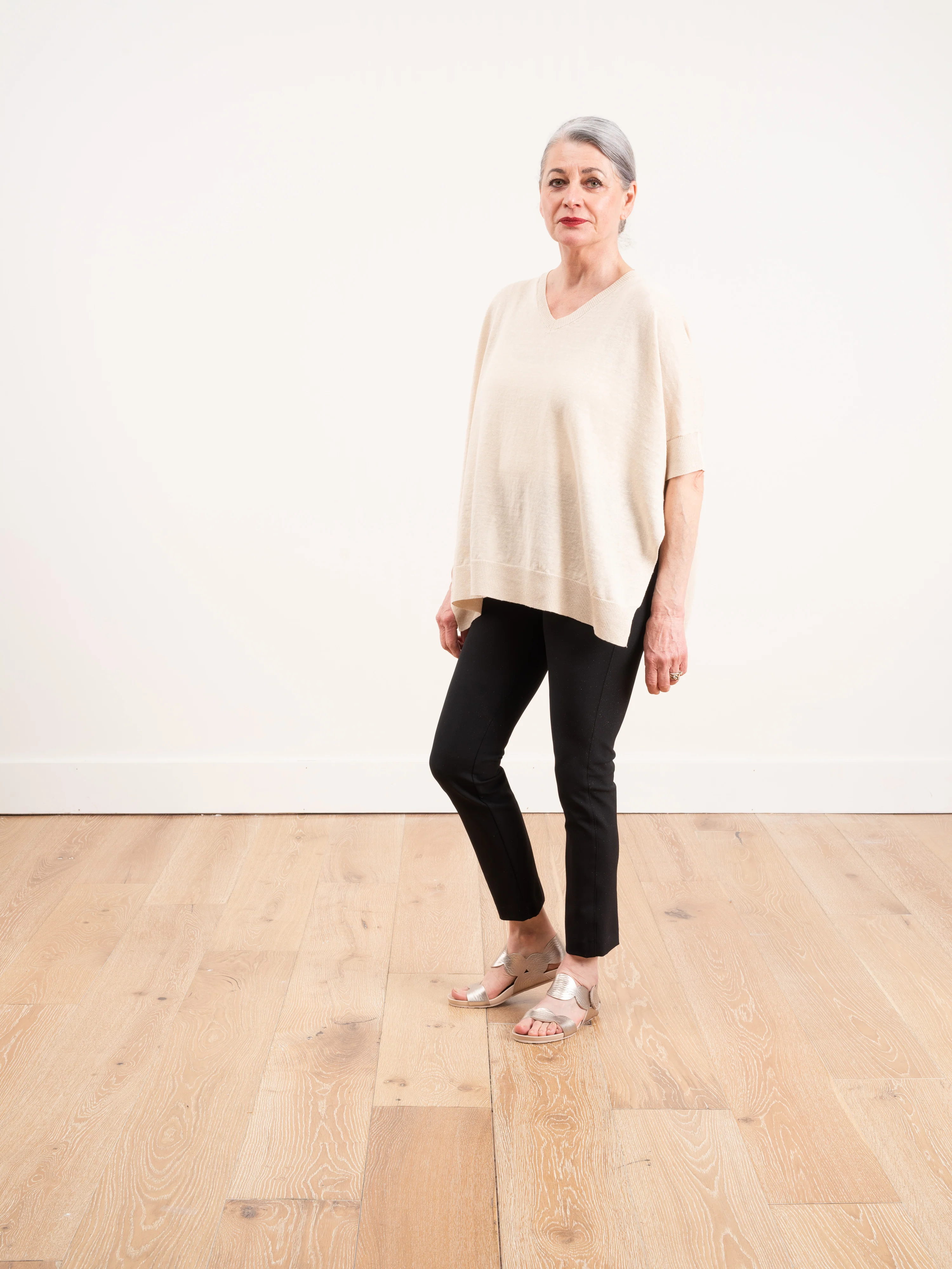 linen sweater - blush - Image 2