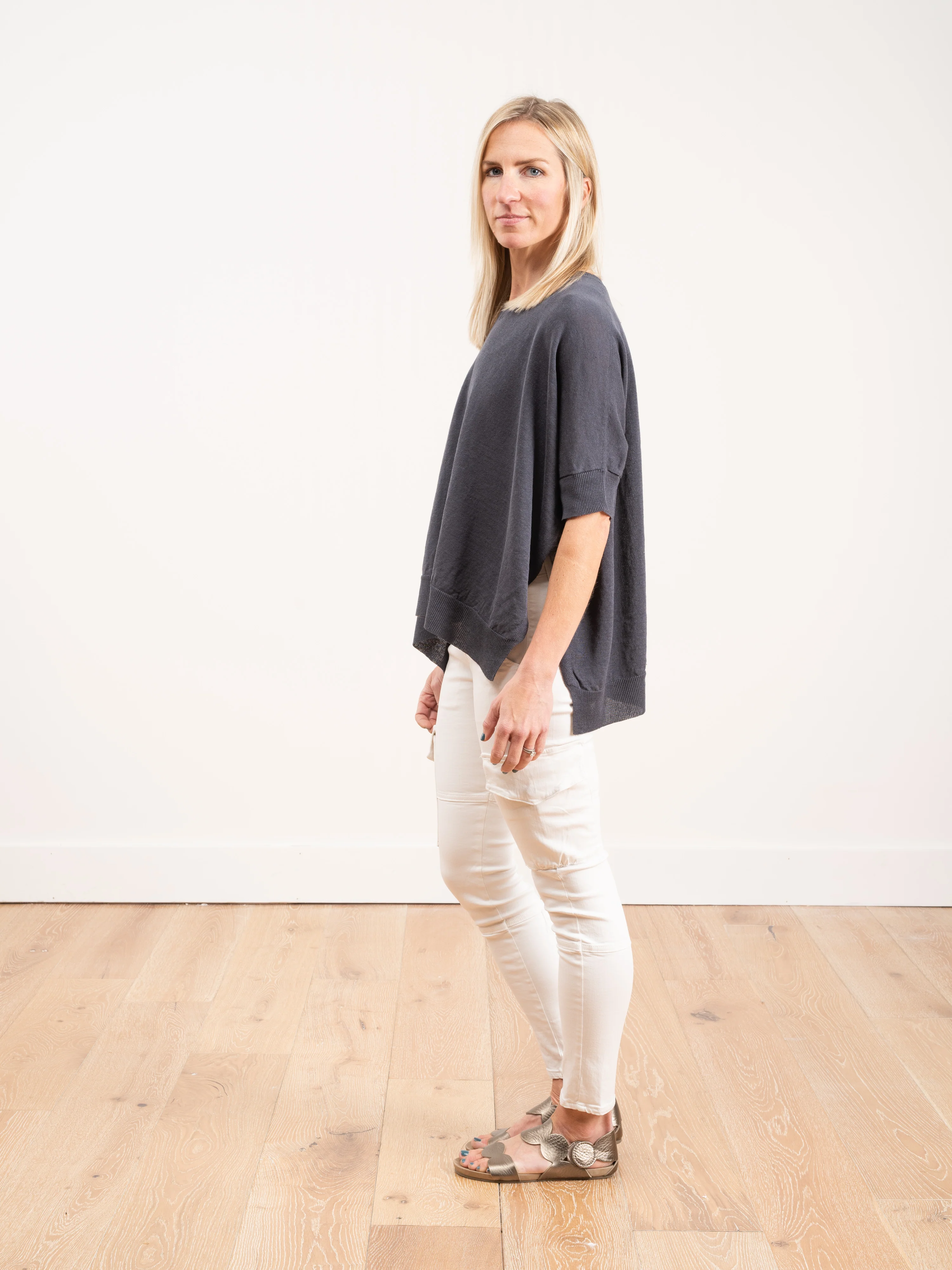 linen sweater - slate - Image 2