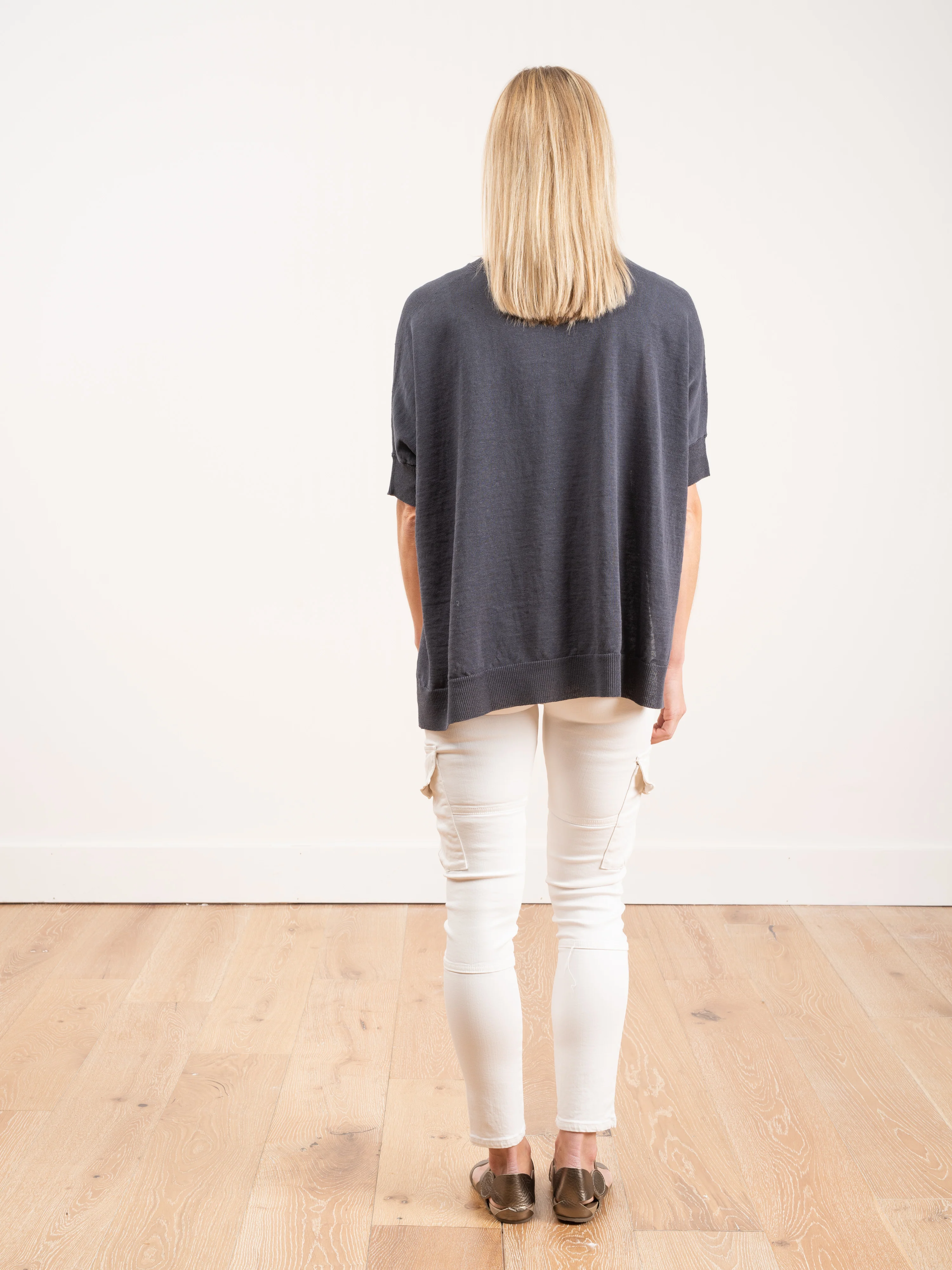 linen sweater - slate - Image 3