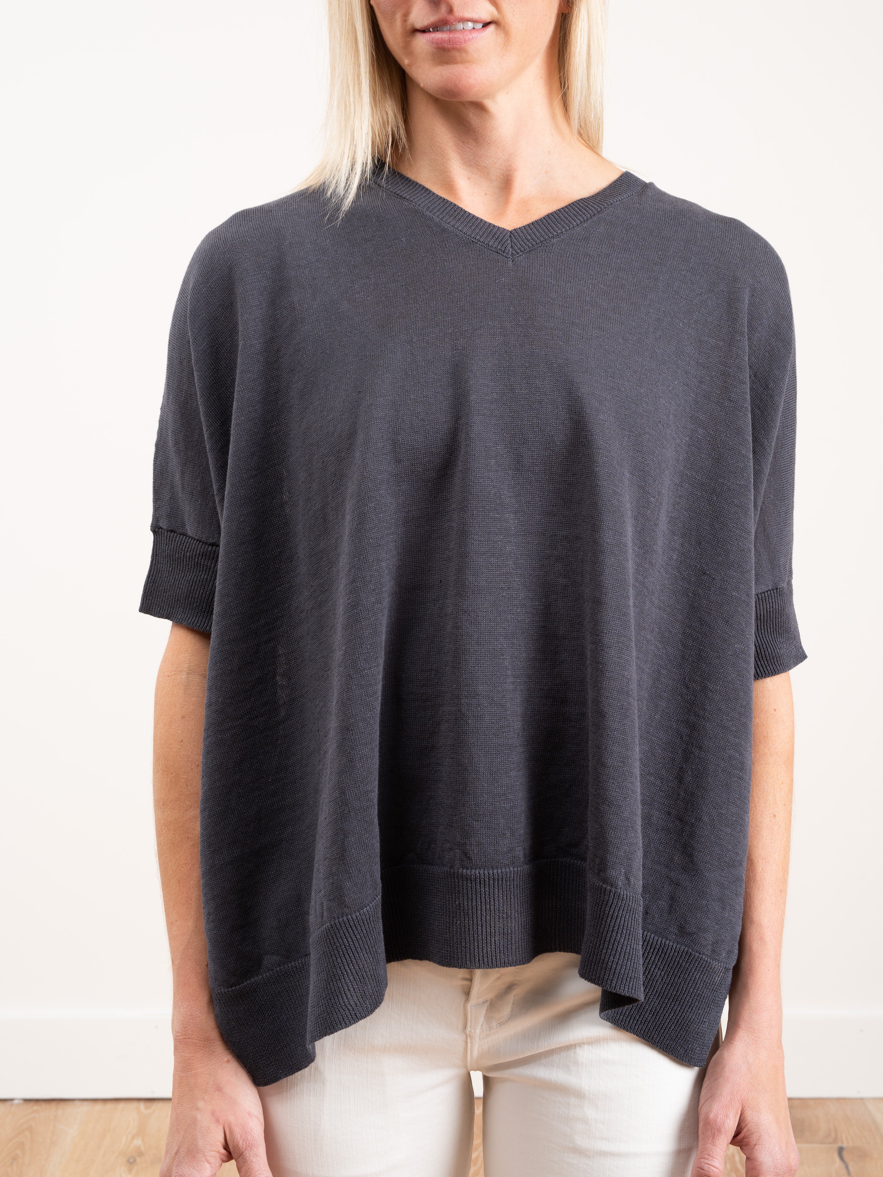 linen sweater - slate - Image 4