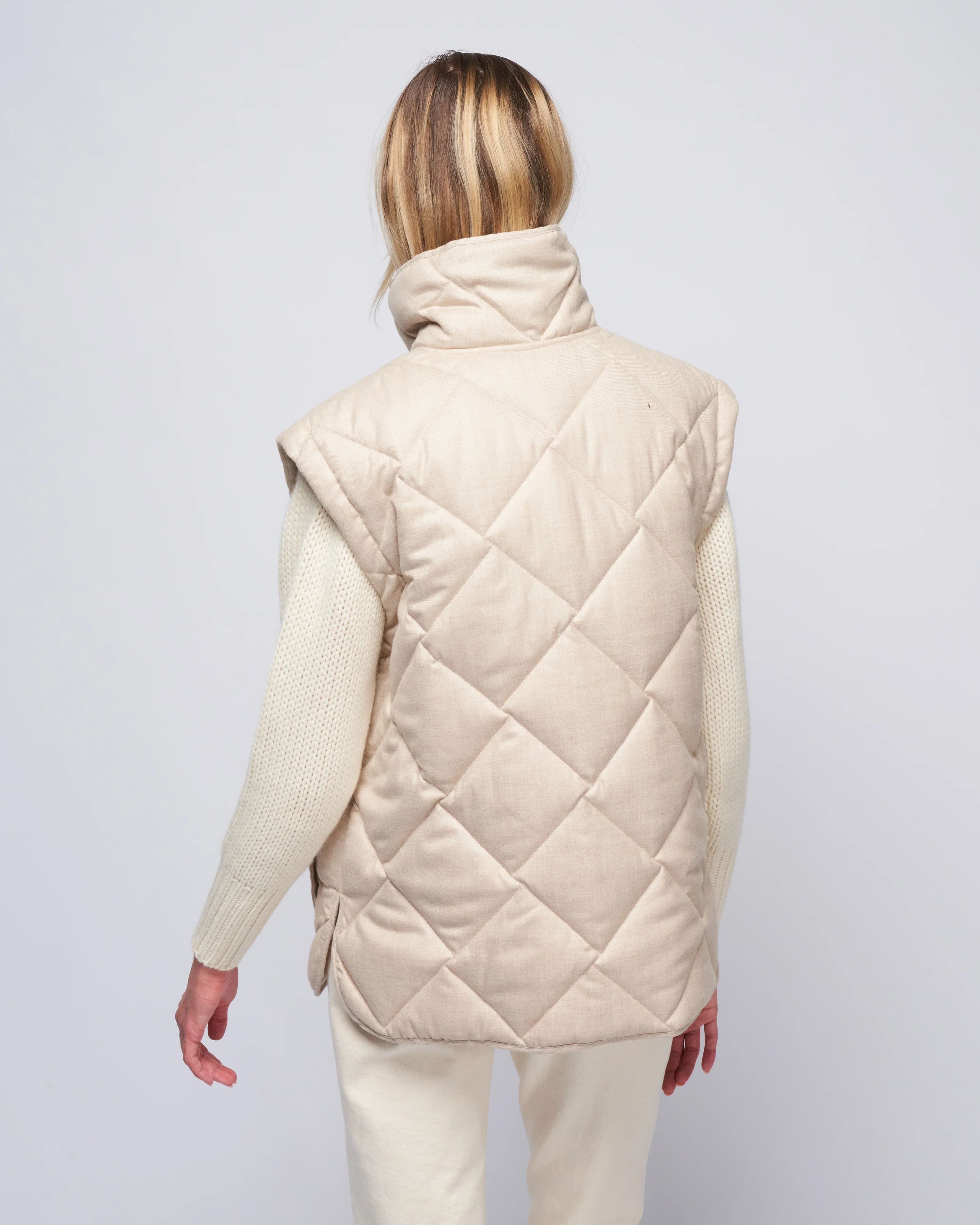 quilted vest - tavertine first snow - Image 3