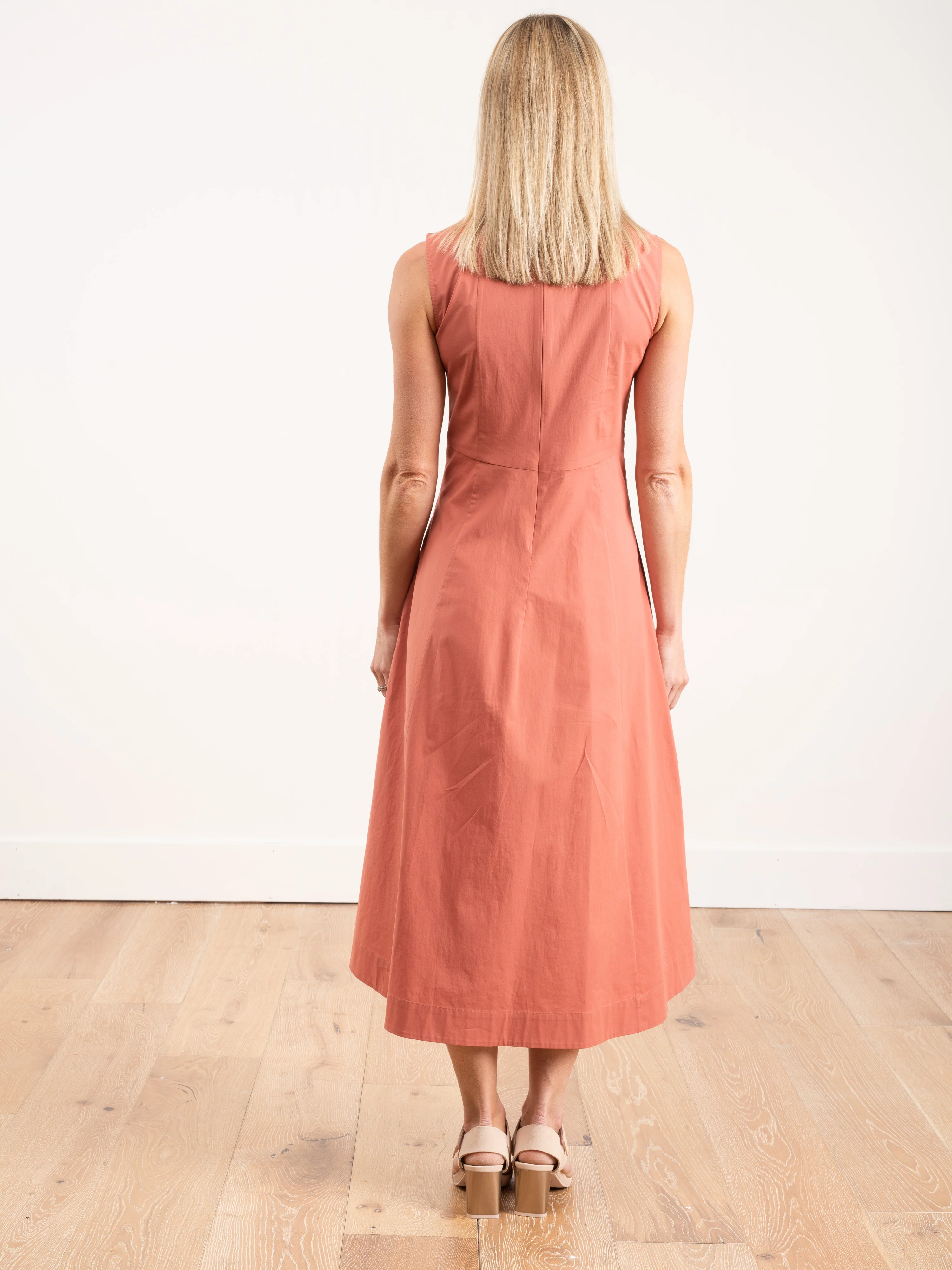 sleeveless full skirt dress - sienna - Image 3