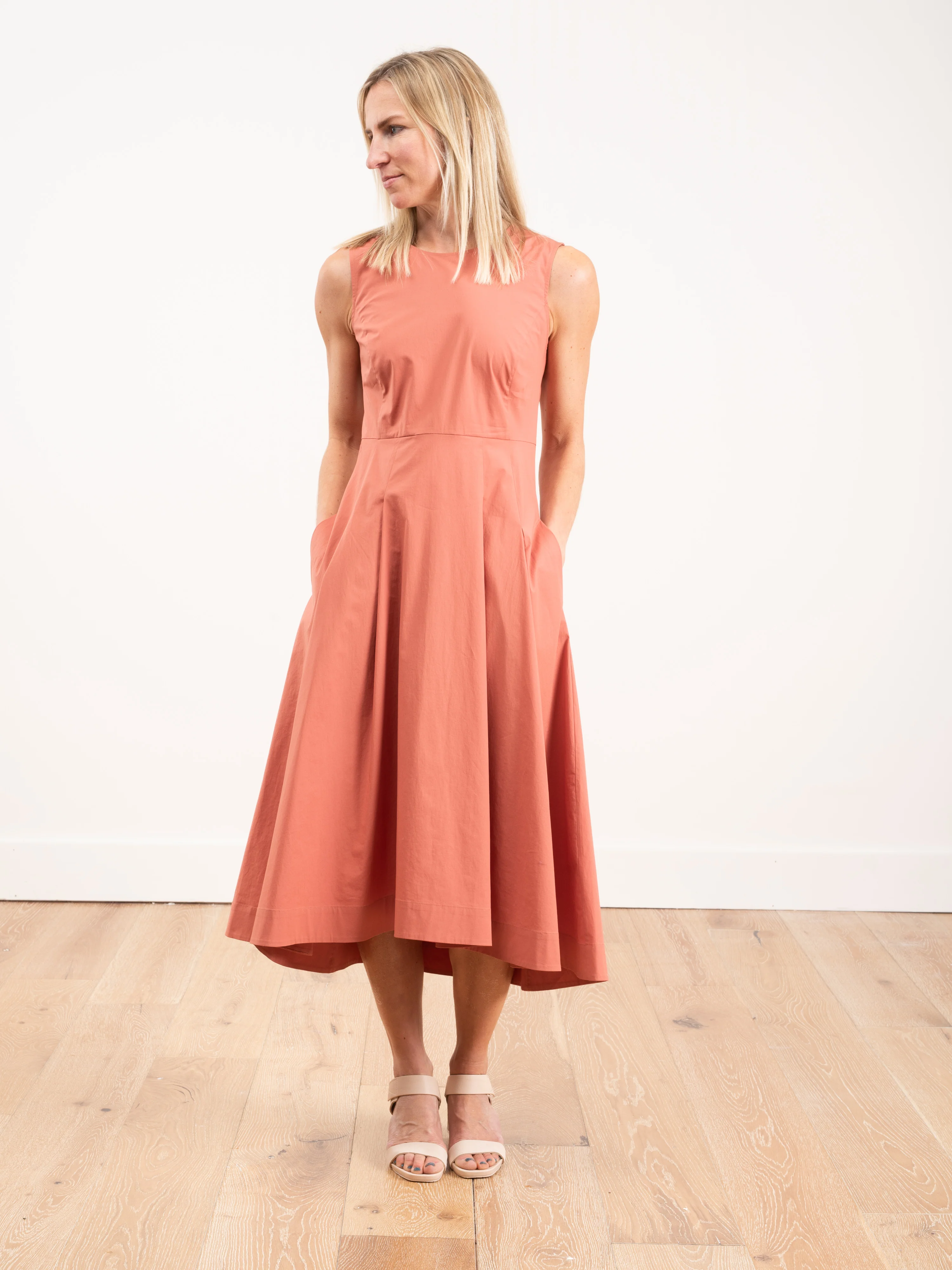 sleeveless full skirt dress - sienna - Image 4