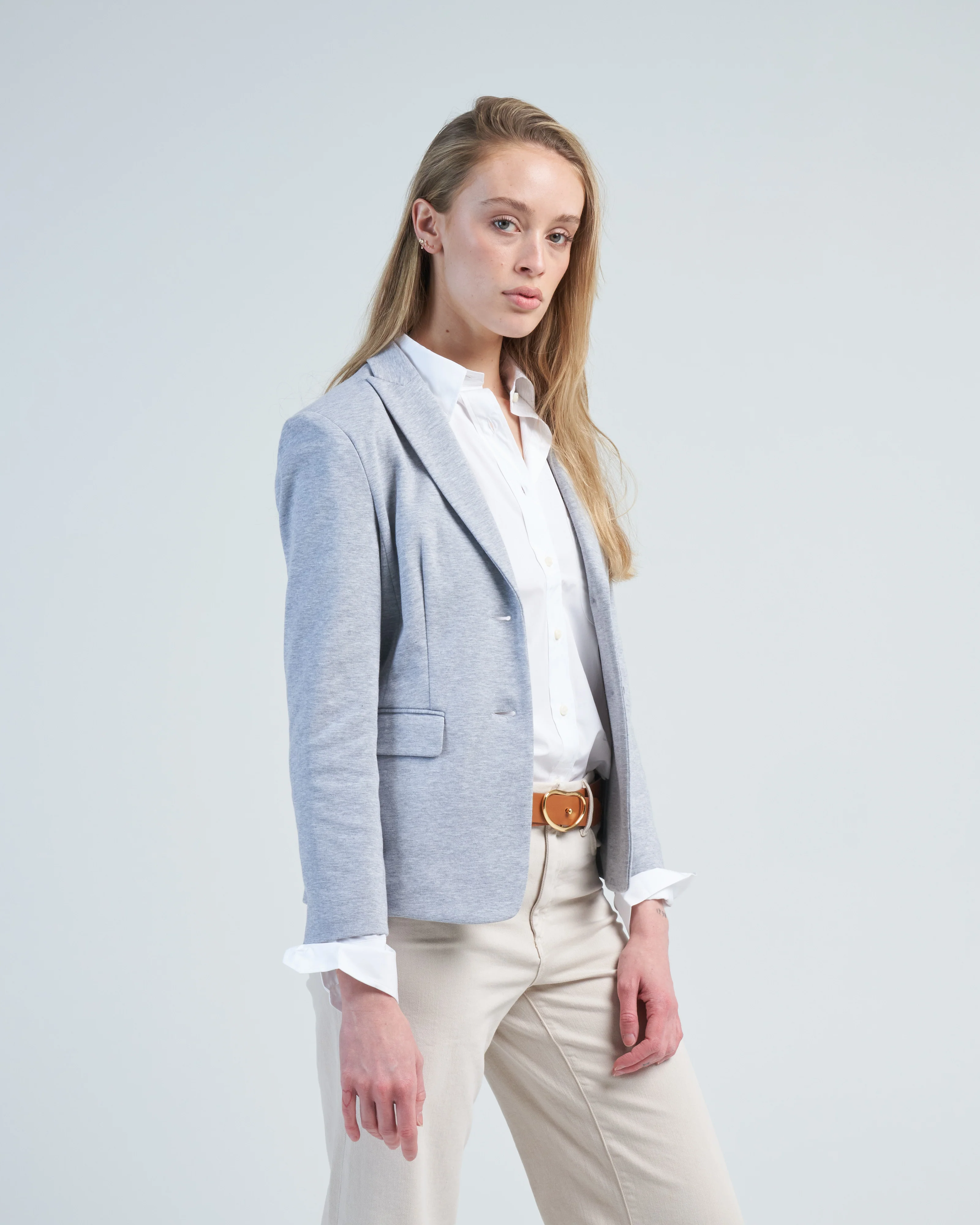 soft double cotton blazer - Image 3