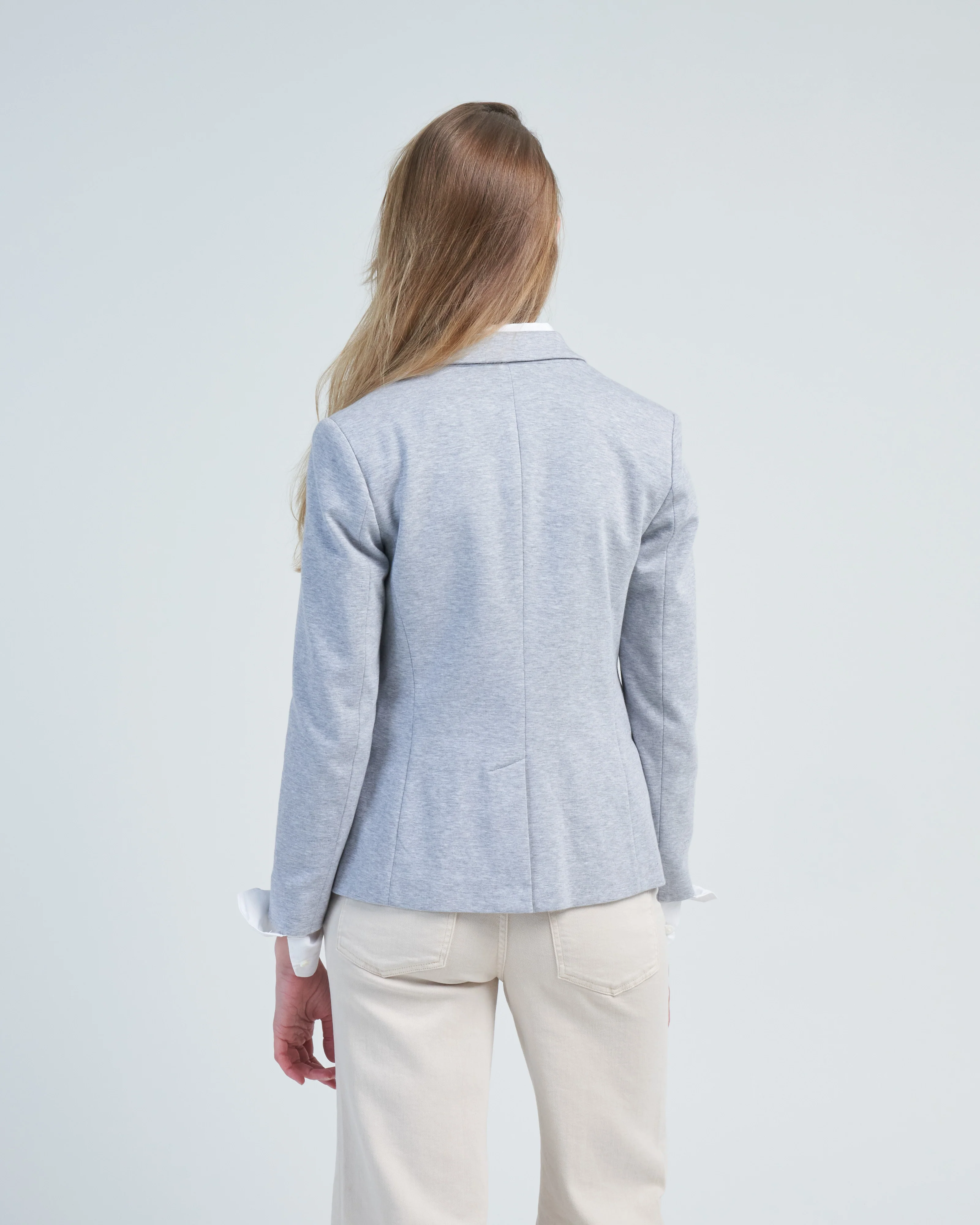 soft double cotton blazer - Image 4