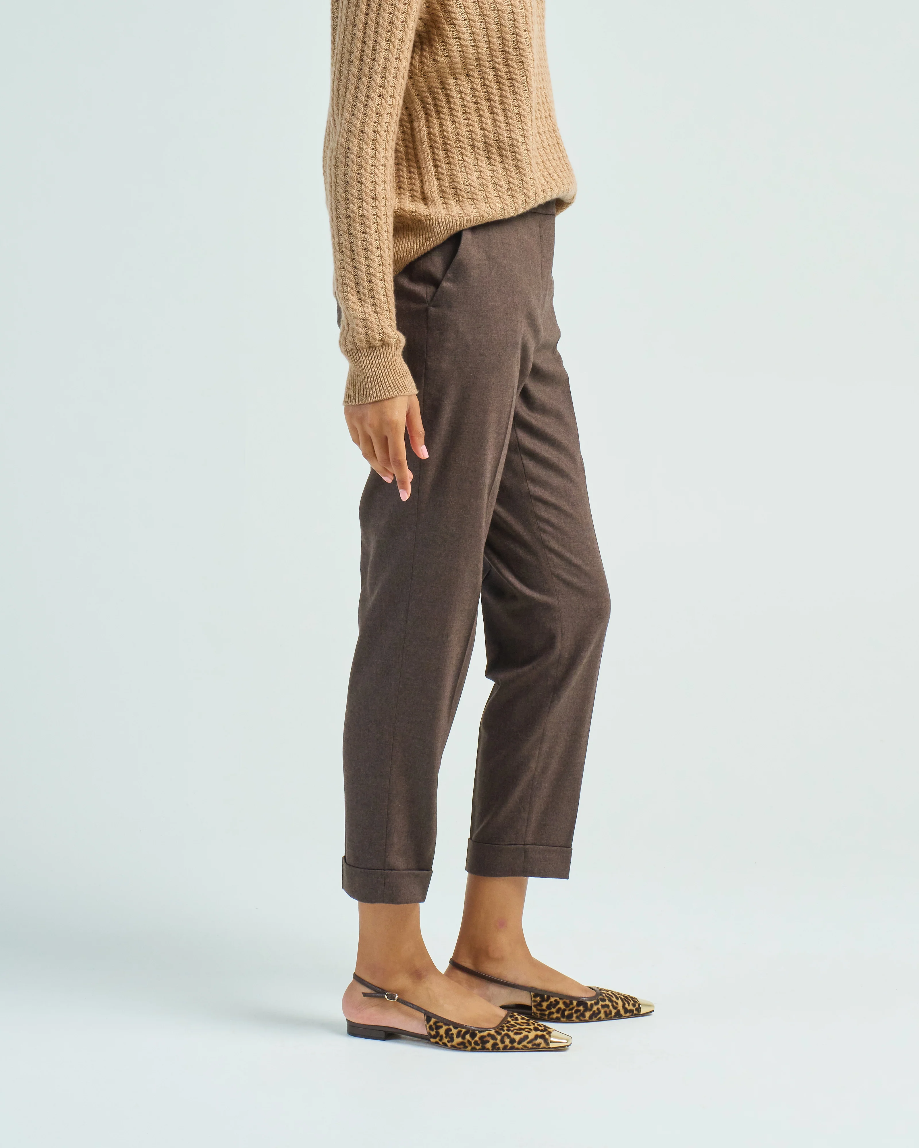 stretch cashmere and wool pant - Image 3