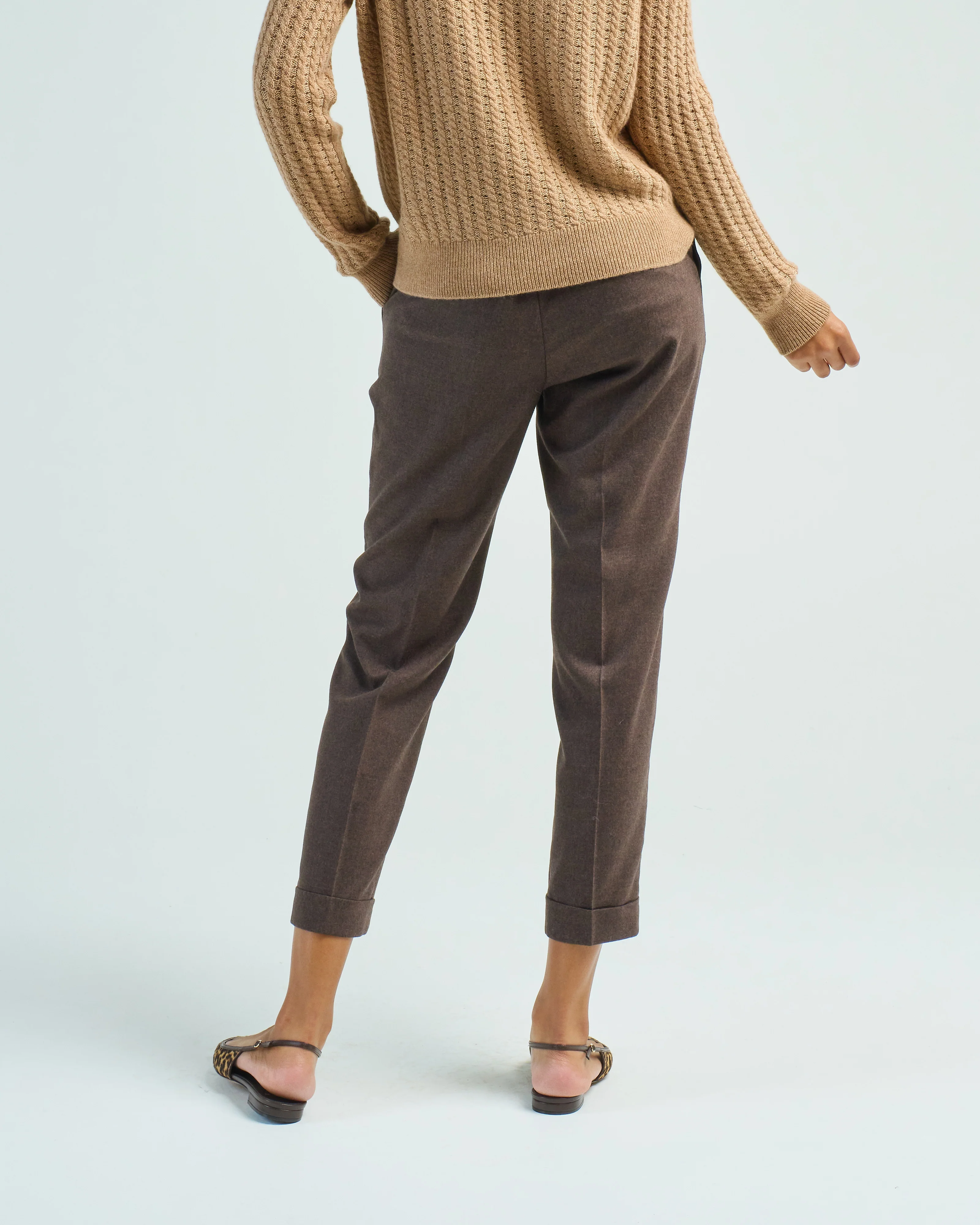 stretch cashmere and wool pant - Image 4