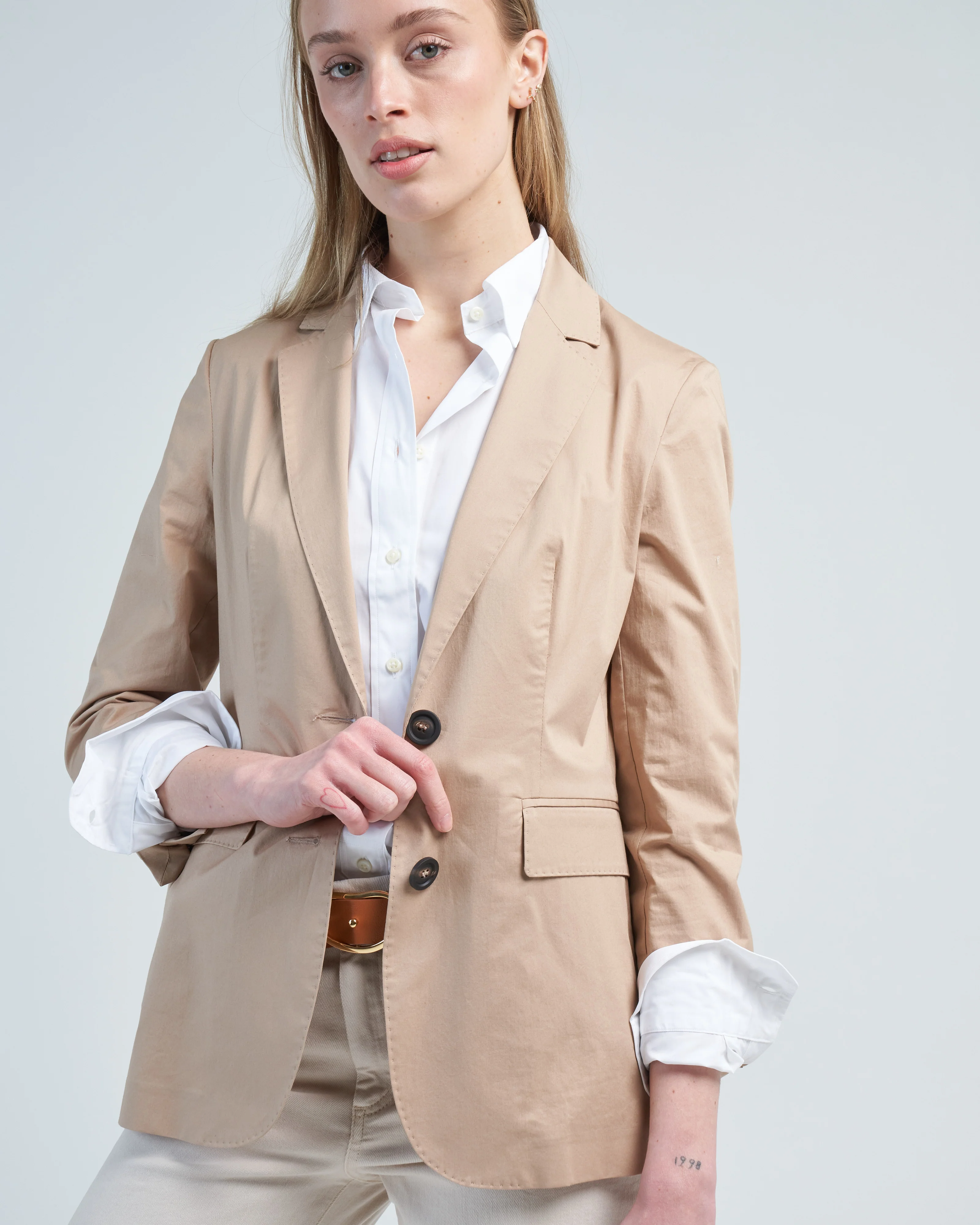 stretch cotton blazer - Image 5