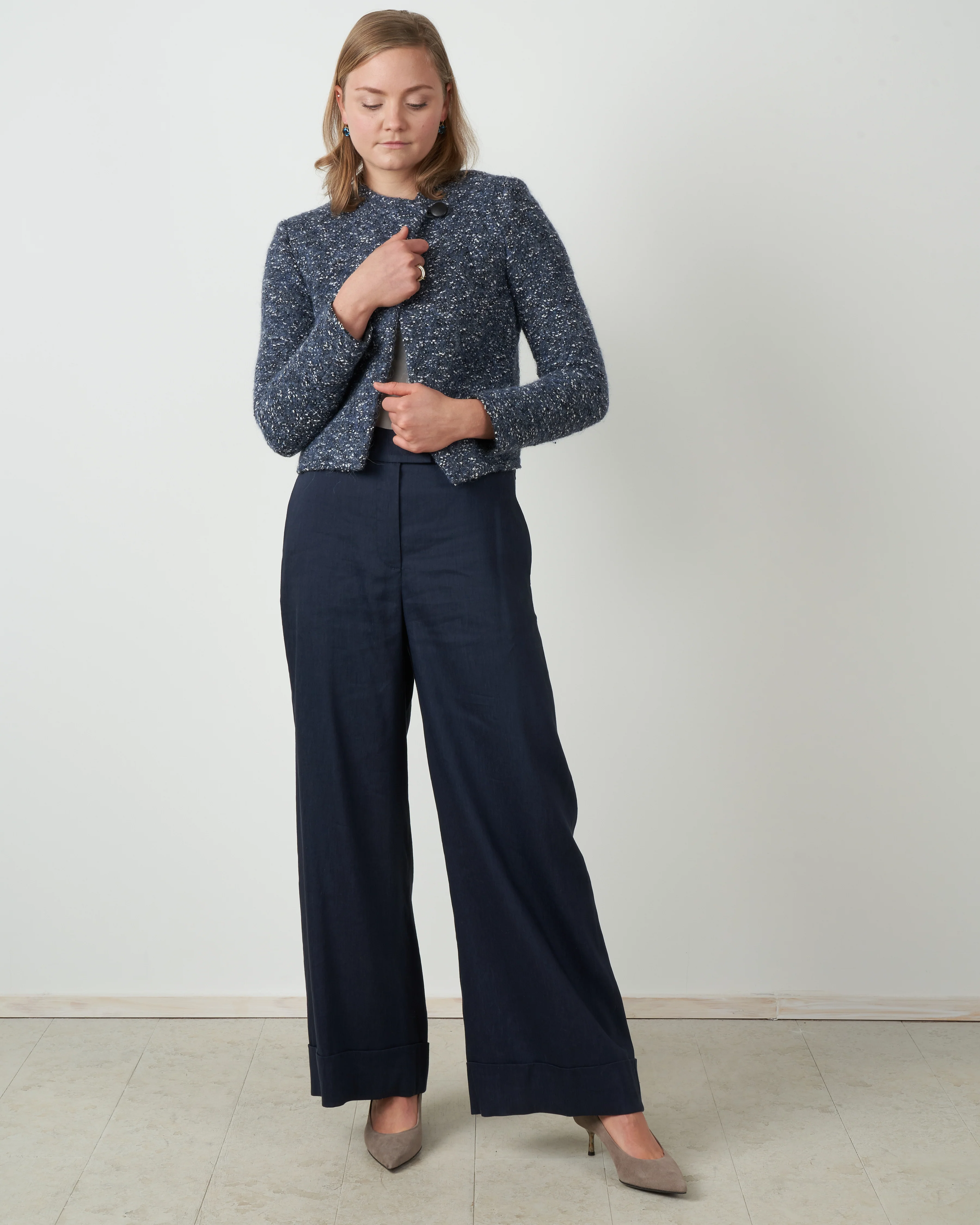 wide-leg pant - navy - Image 4