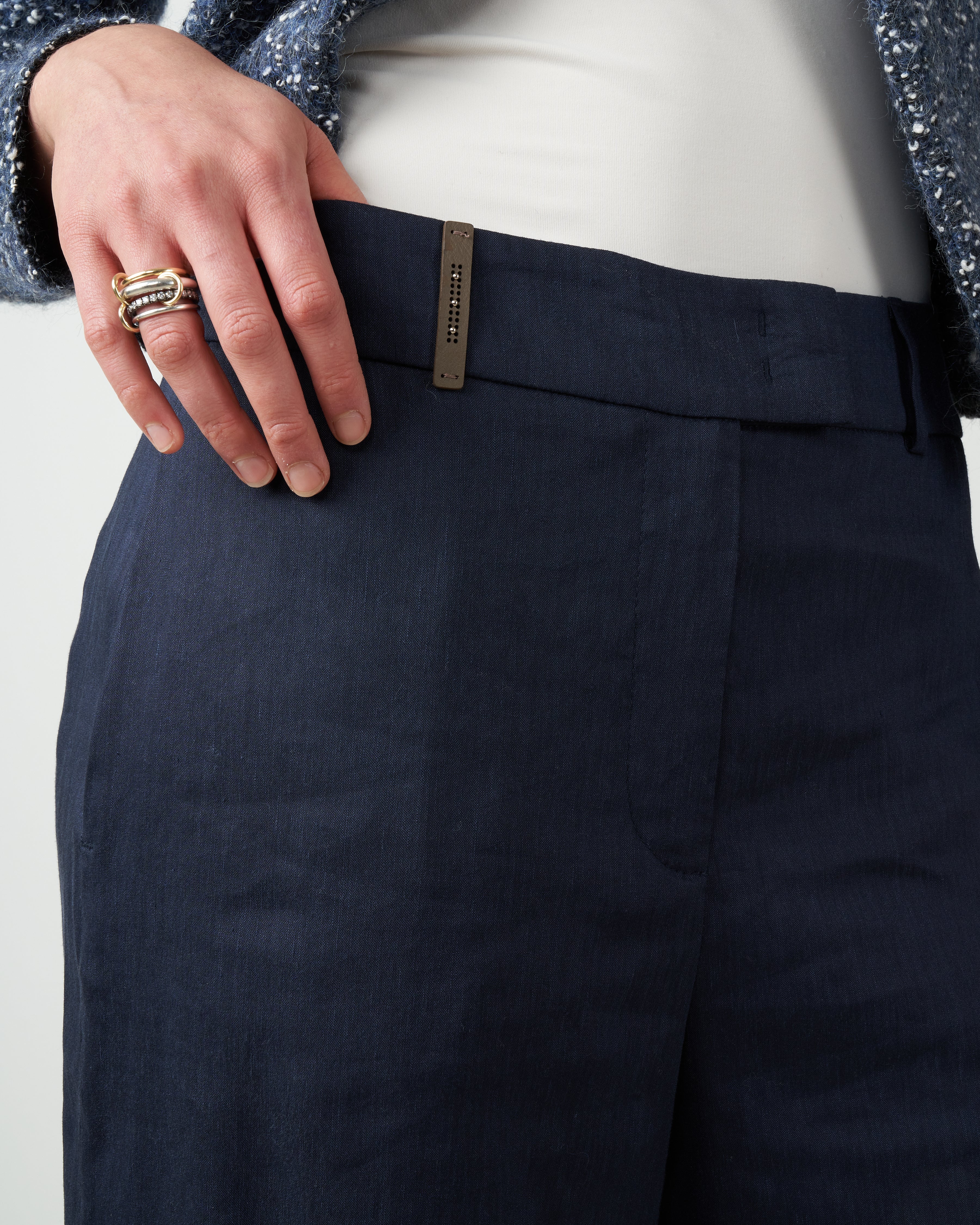 wide-leg pant - navy - Image 5