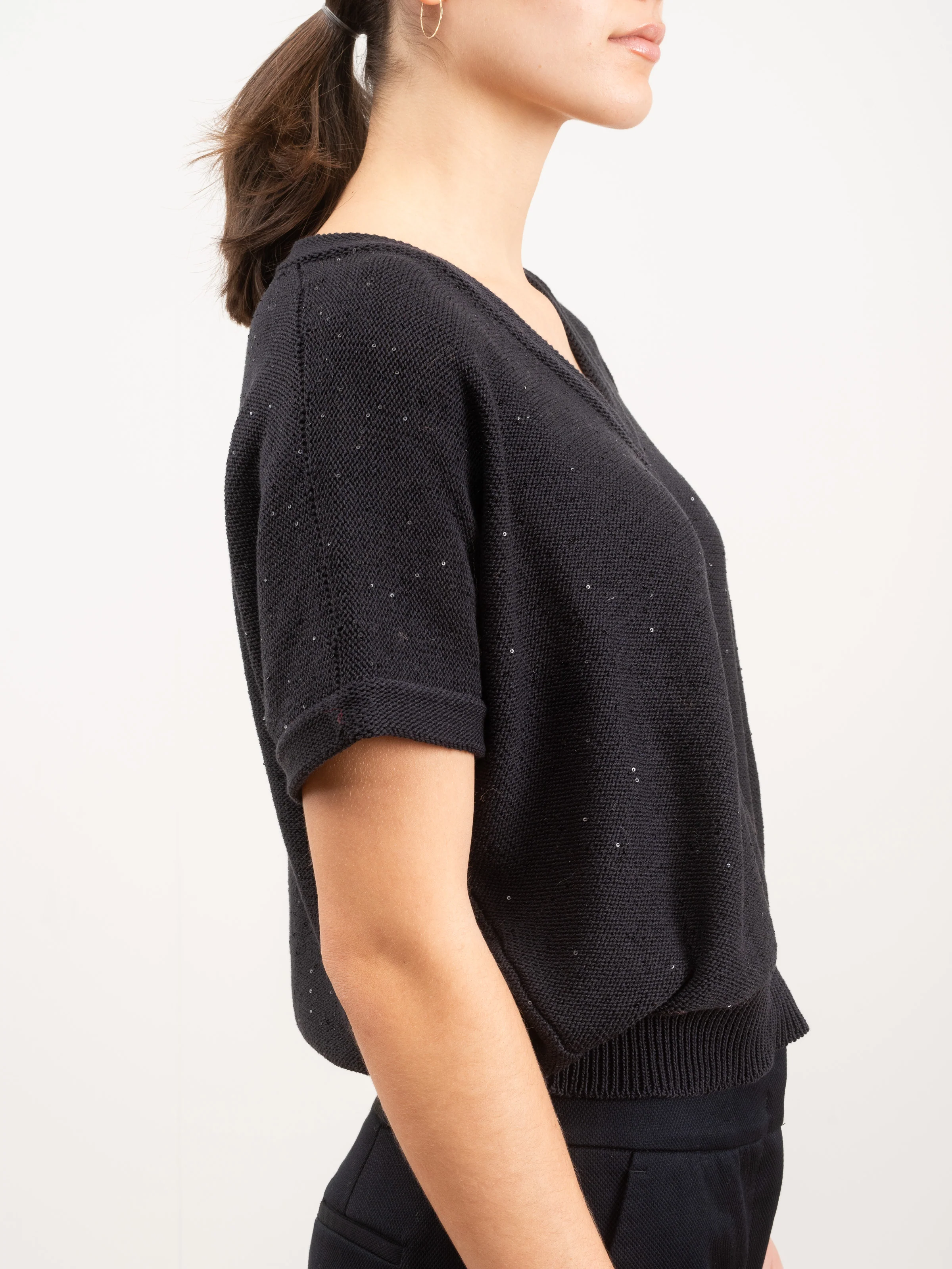 navy sequin sweater - Image 4