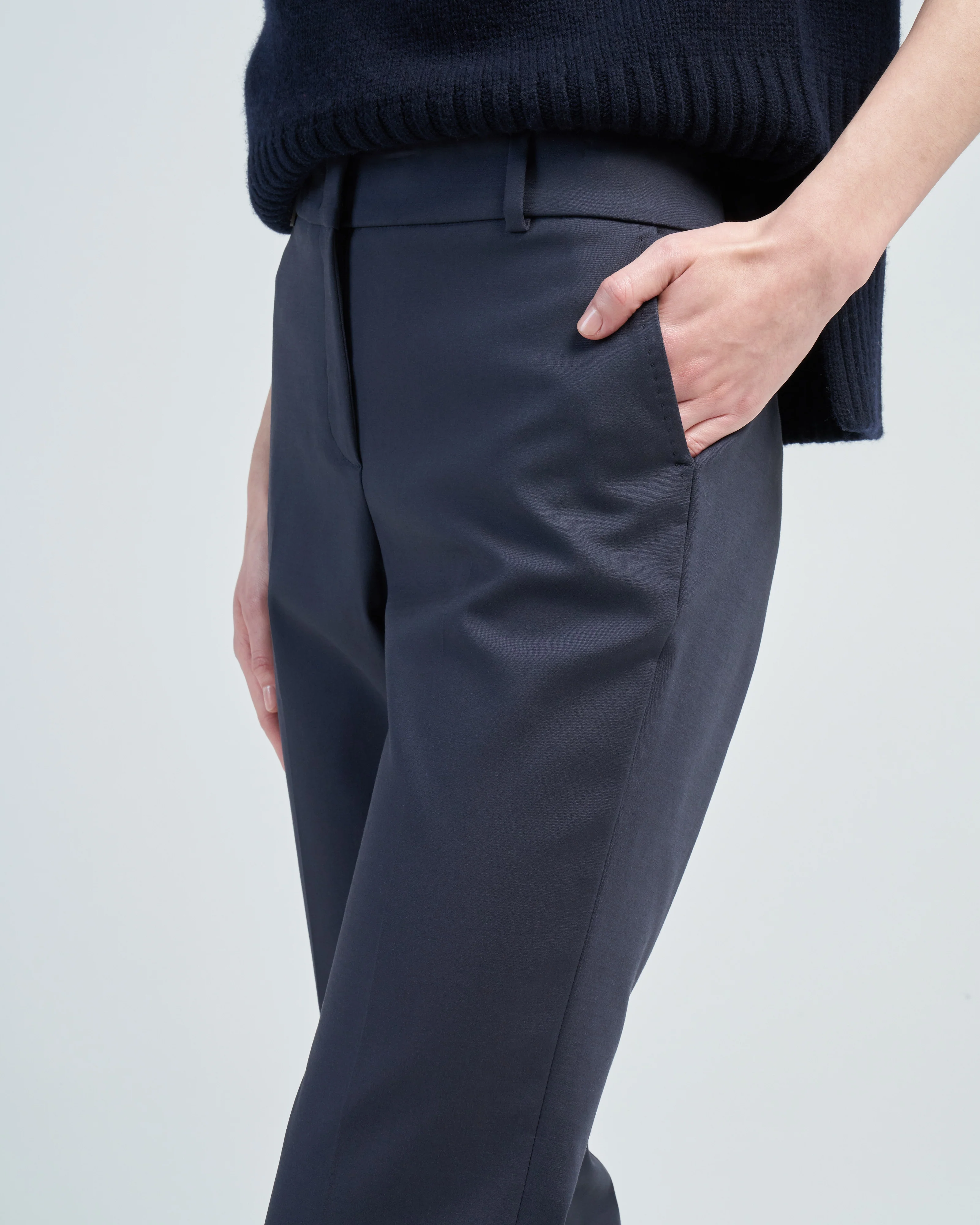 viscose cotton front zip pant - Image 5