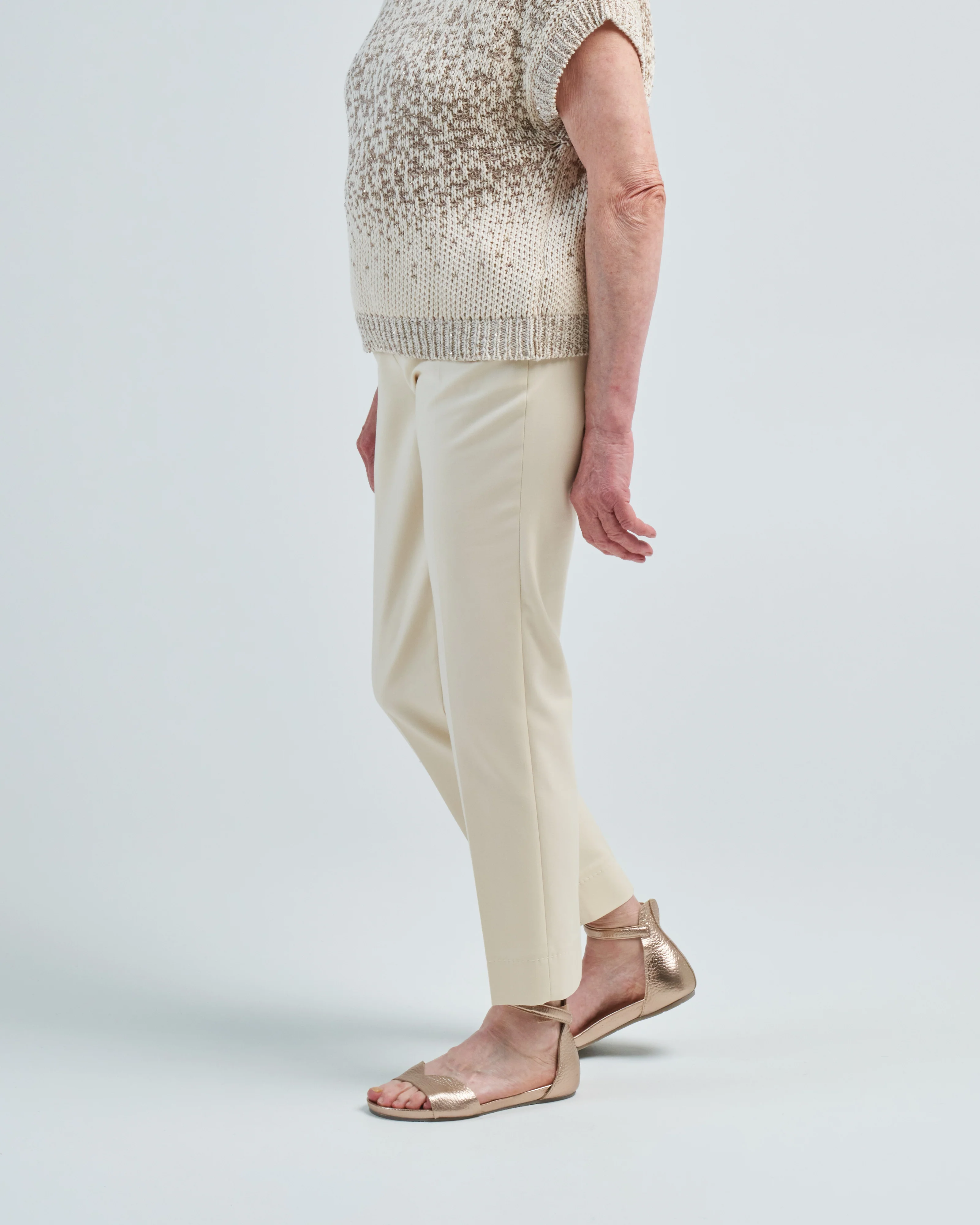 viscose cotton front zip pant - Image 3