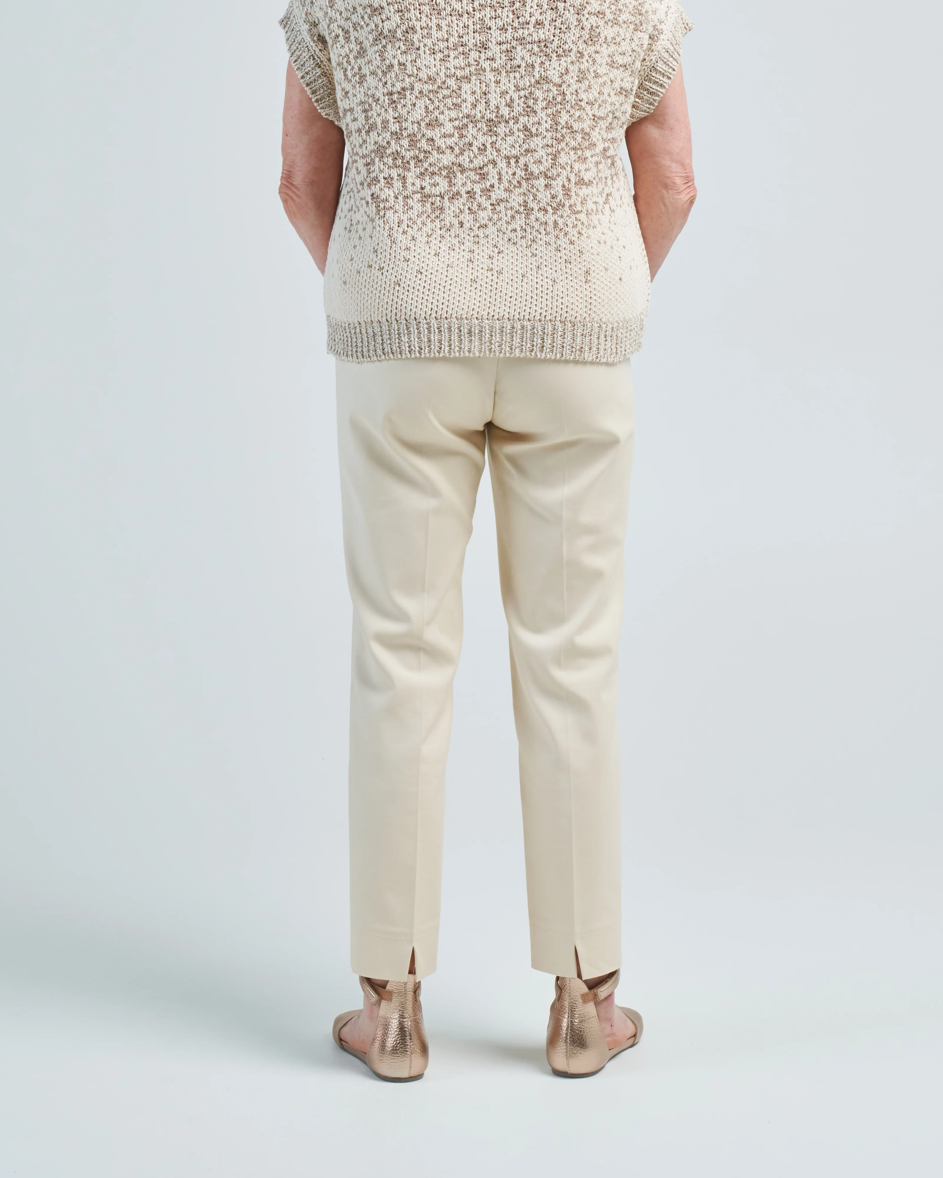 viscose cotton front zip pant - Image 4