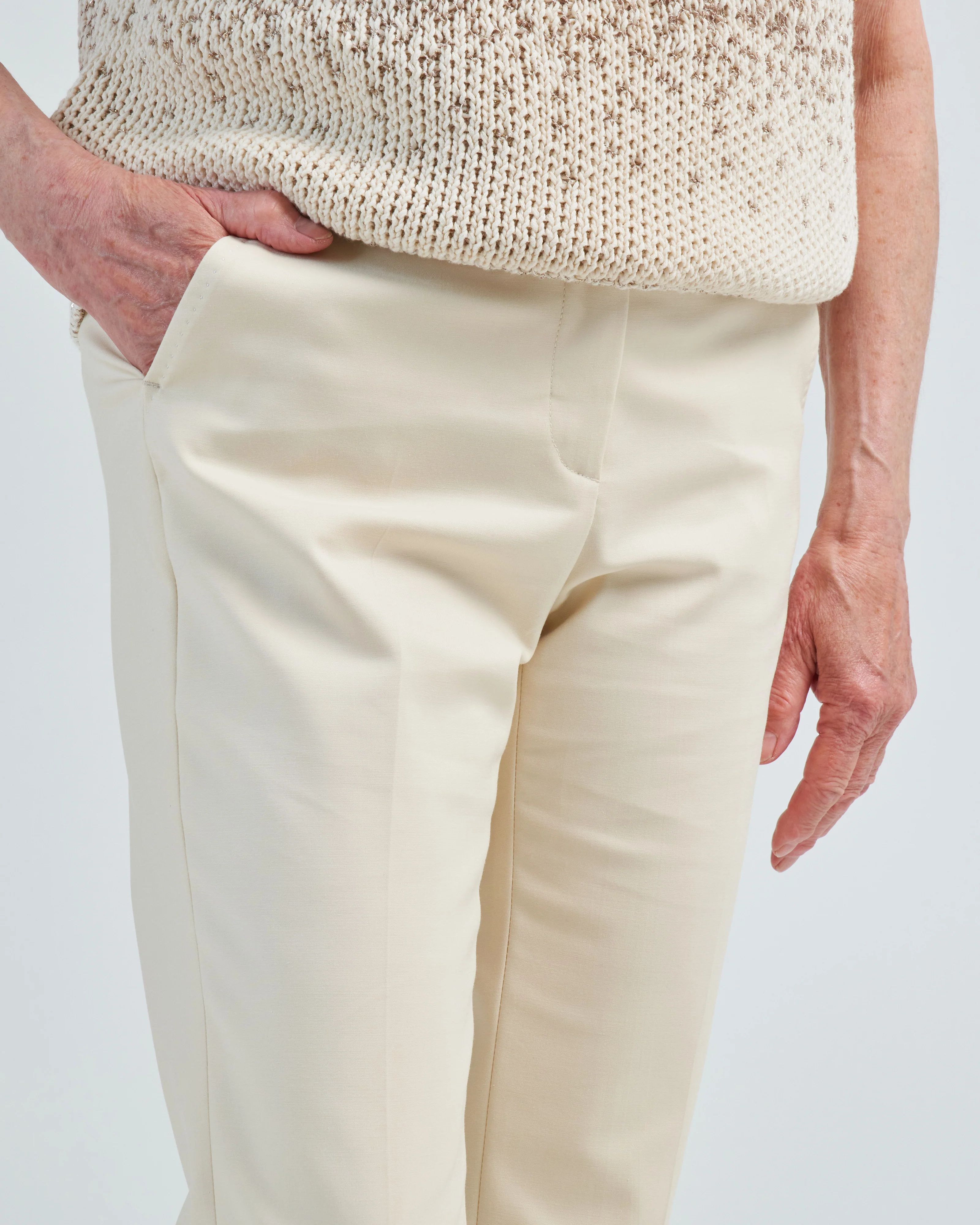 viscose cotton front zip pant - Image 5