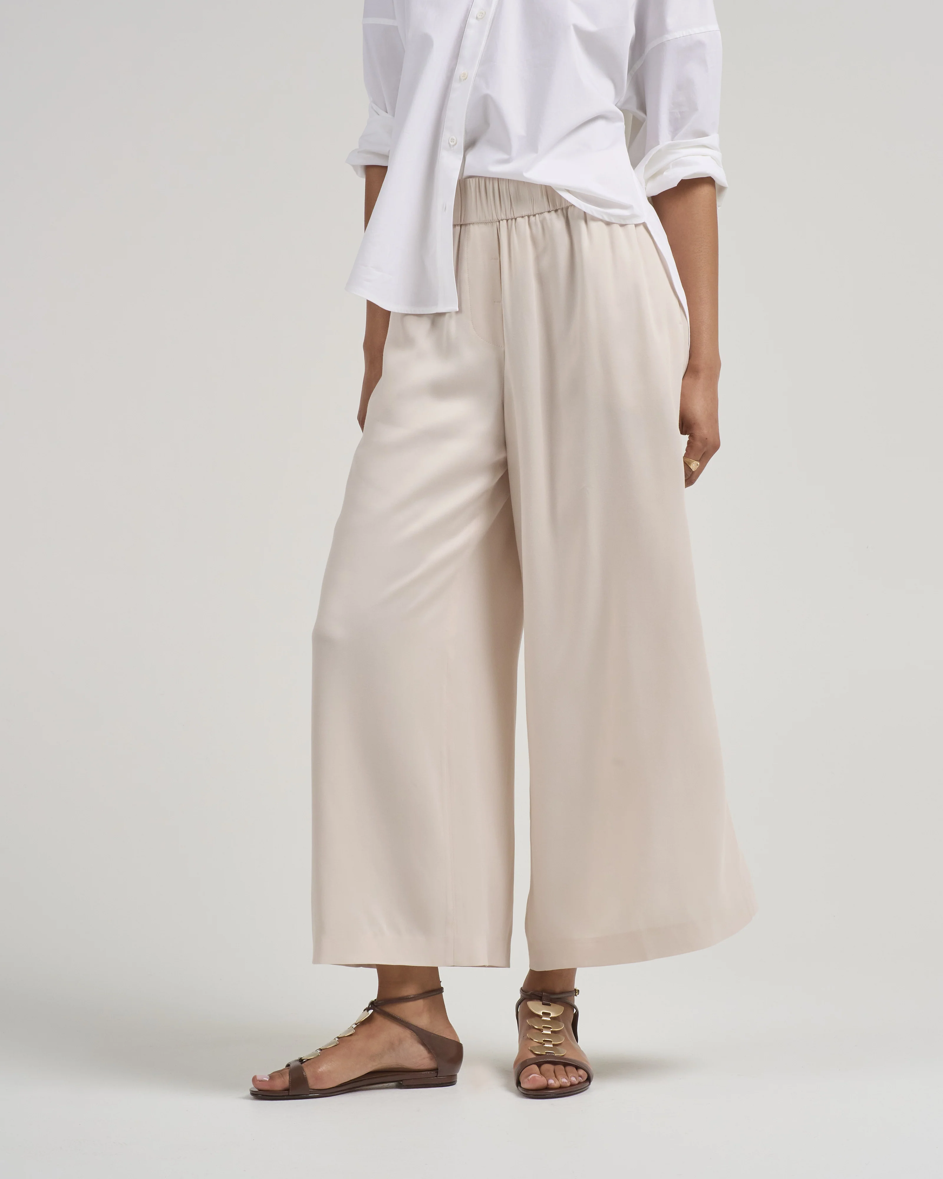 viscose cupro twill pants - Image 2