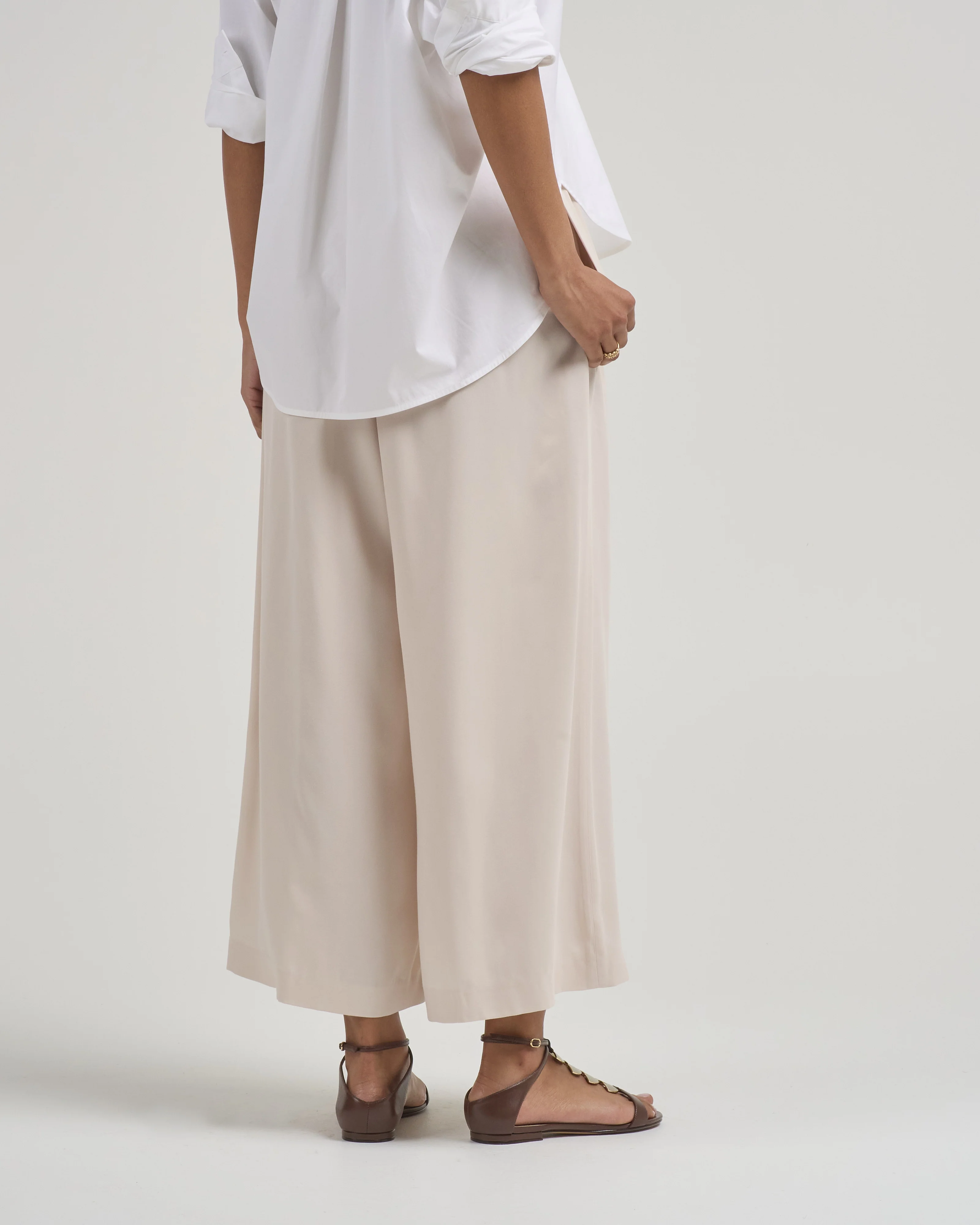 viscose cupro twill pants - Image 4