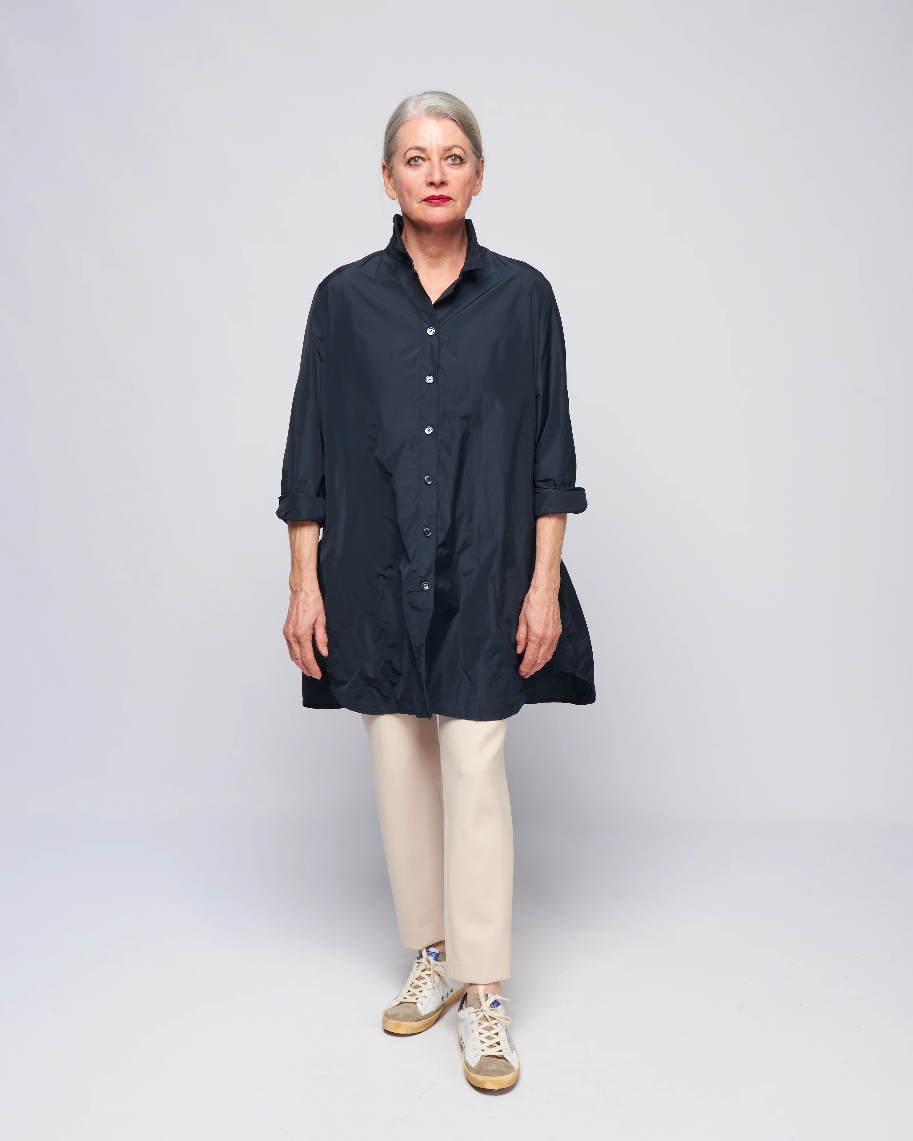 woman trousers bistretch - almond white - Image 3
