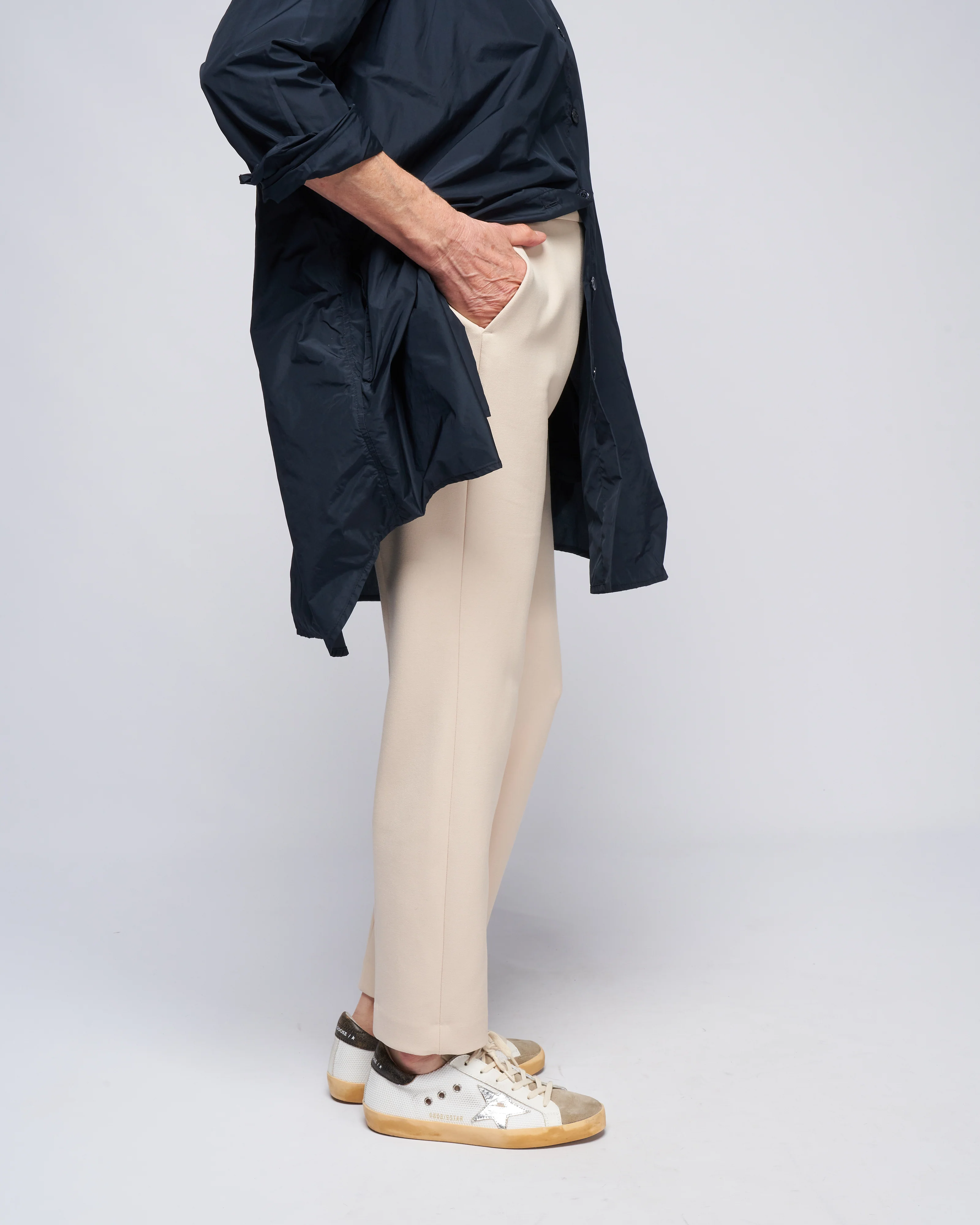 woman trousers bistretch - almond white - Image 4