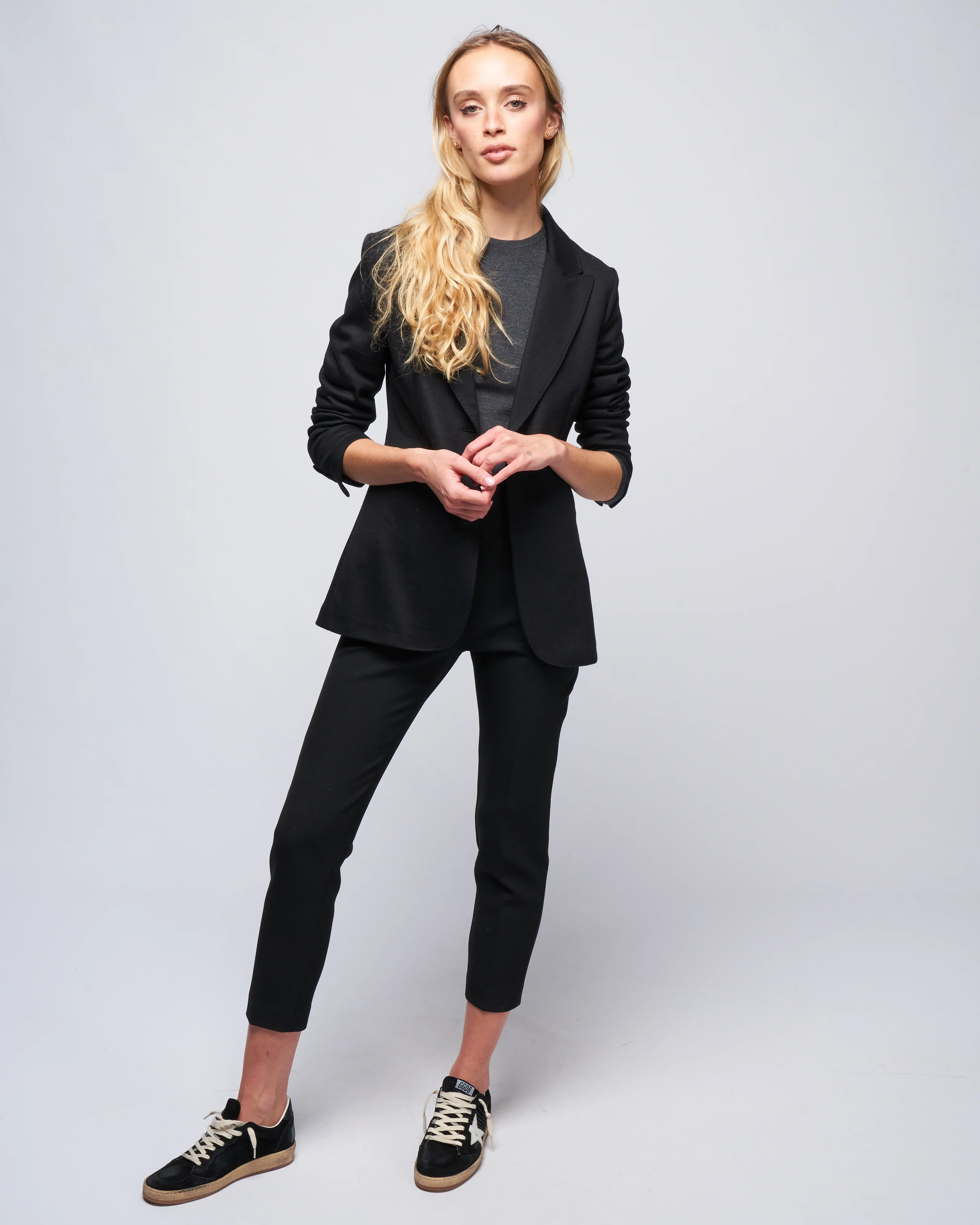 woman trousers bistretch - black canvas - Image 2