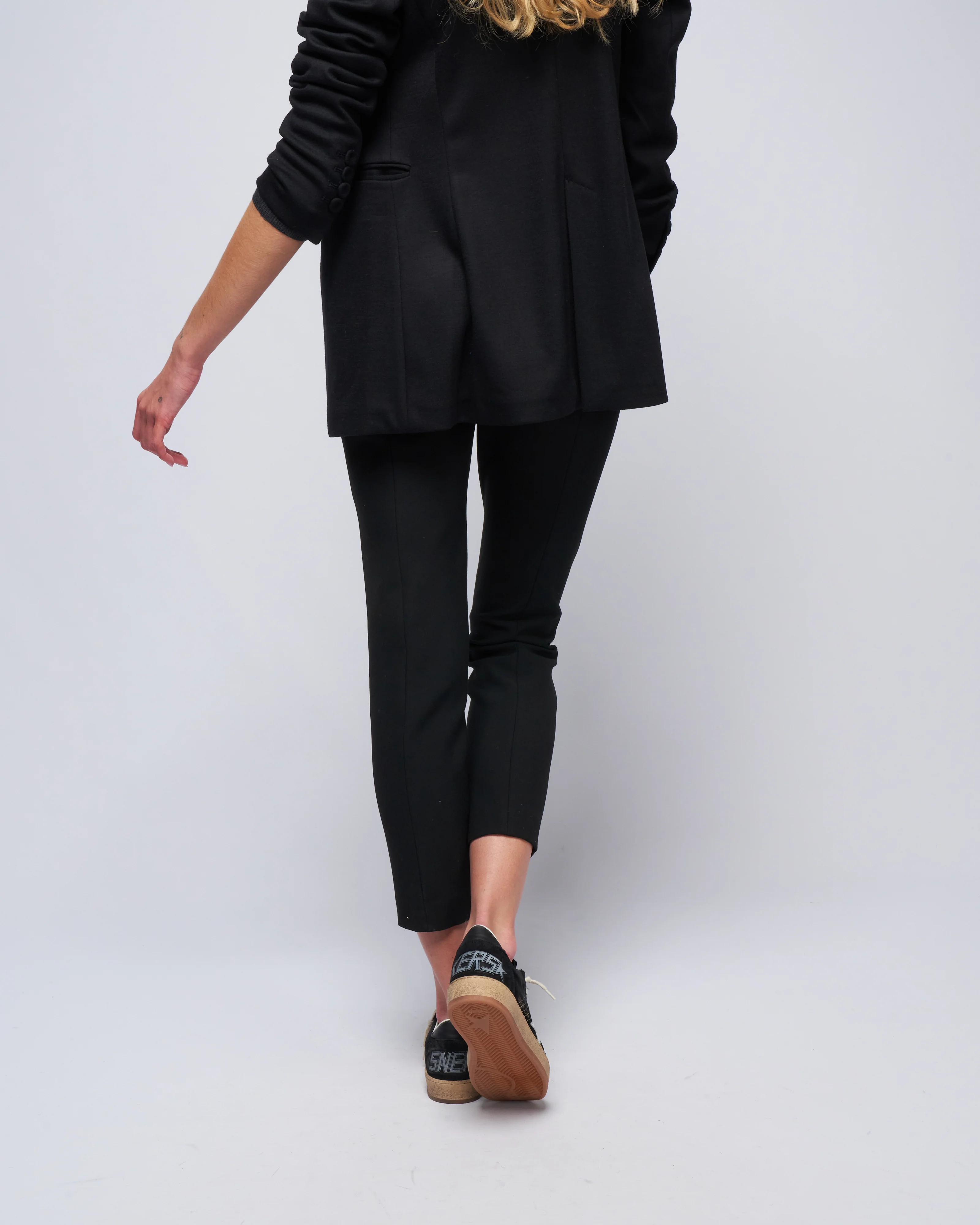 woman trousers bistretch - black canvas - Image 4