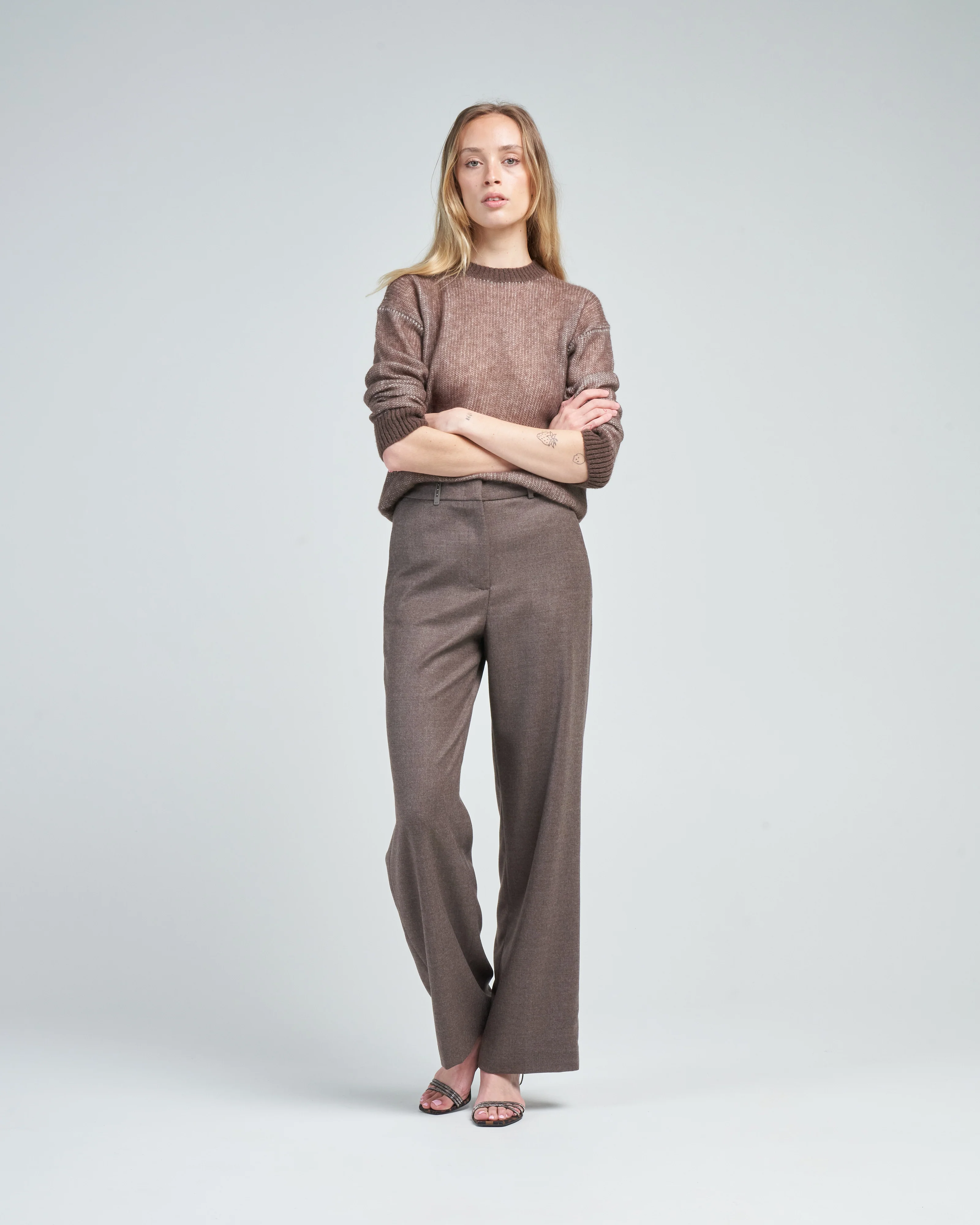 wool pants with lurex - Image 2