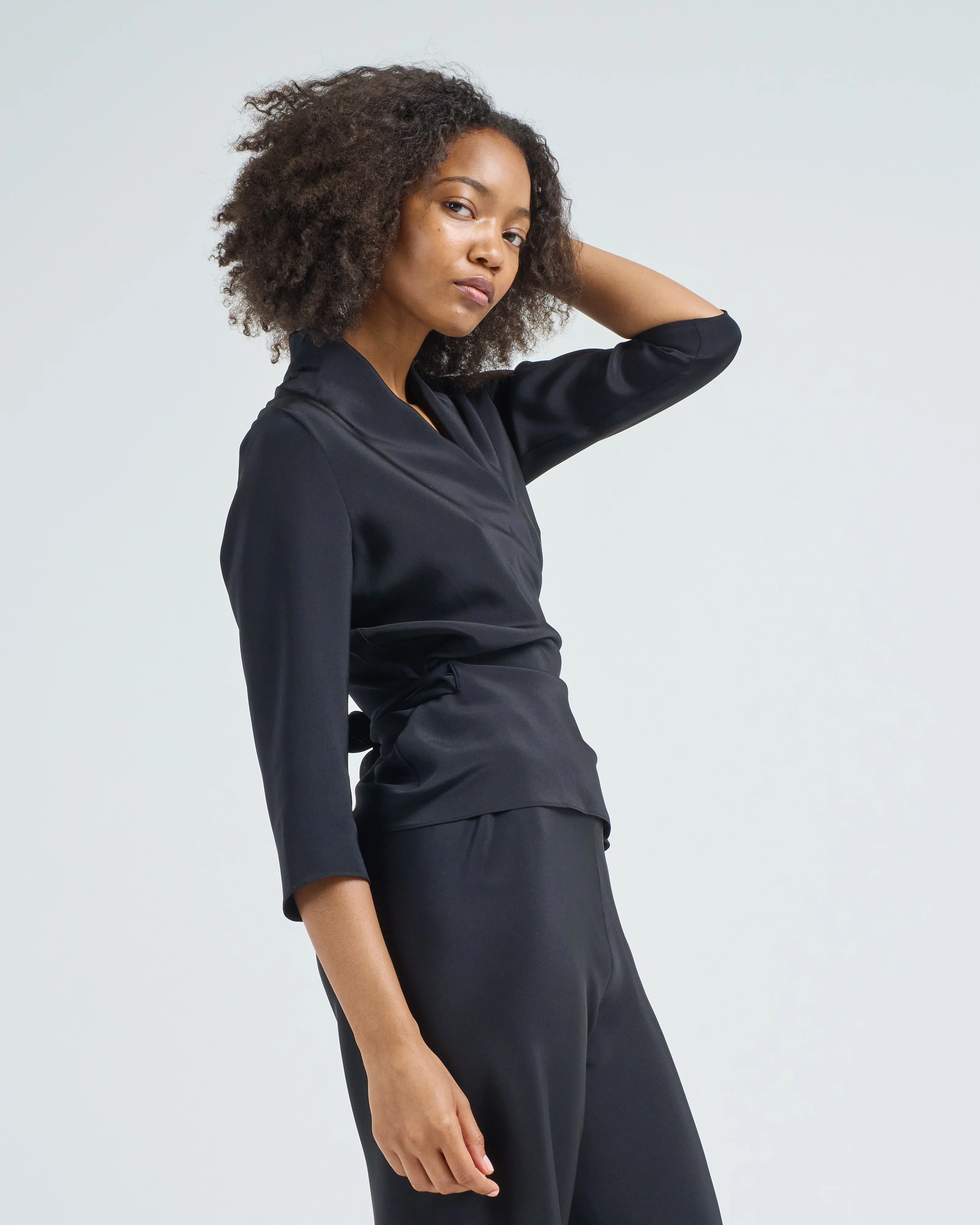 3/4 sleeve wrap top - Image 4