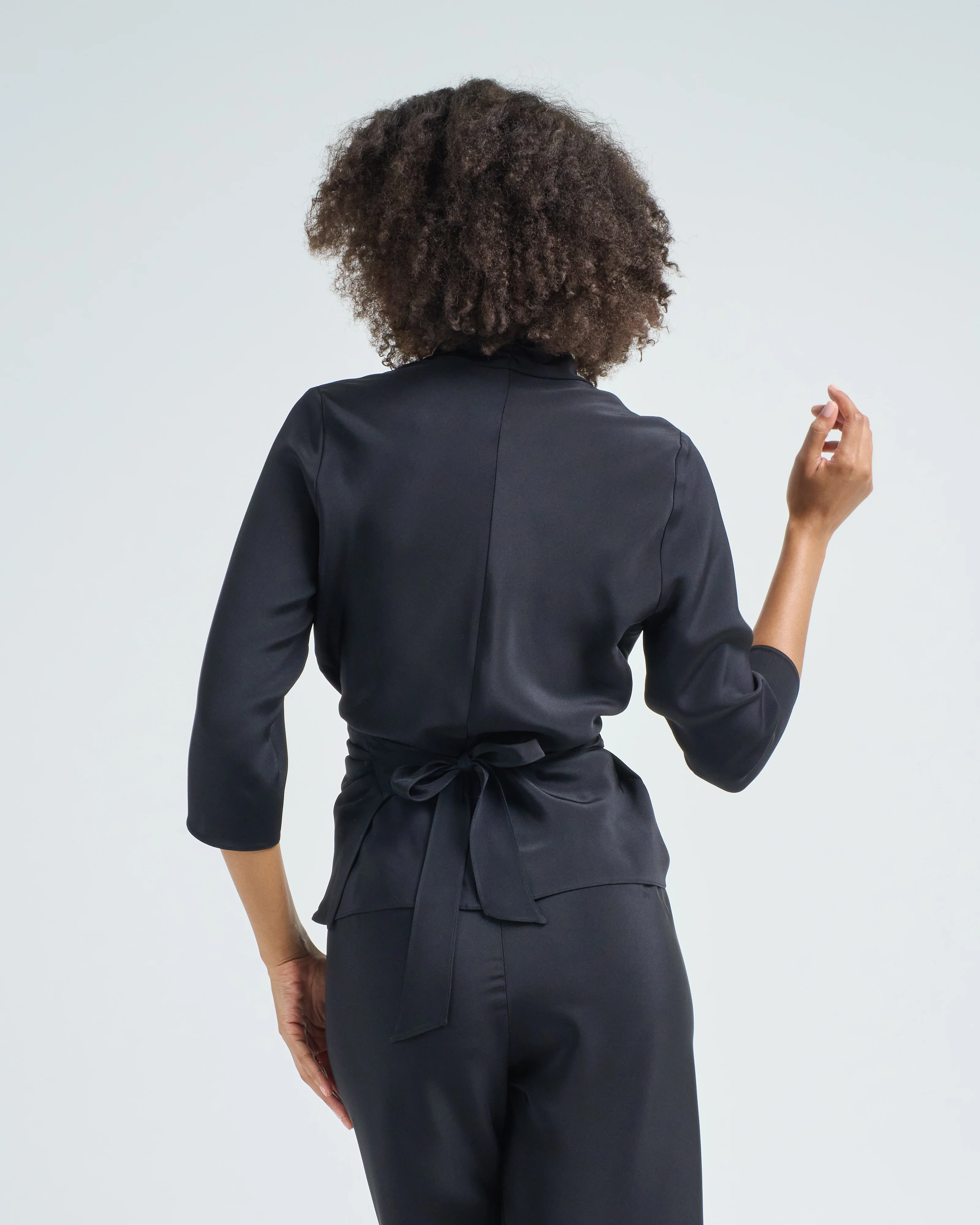 3/4 sleeve wrap top - Image 5