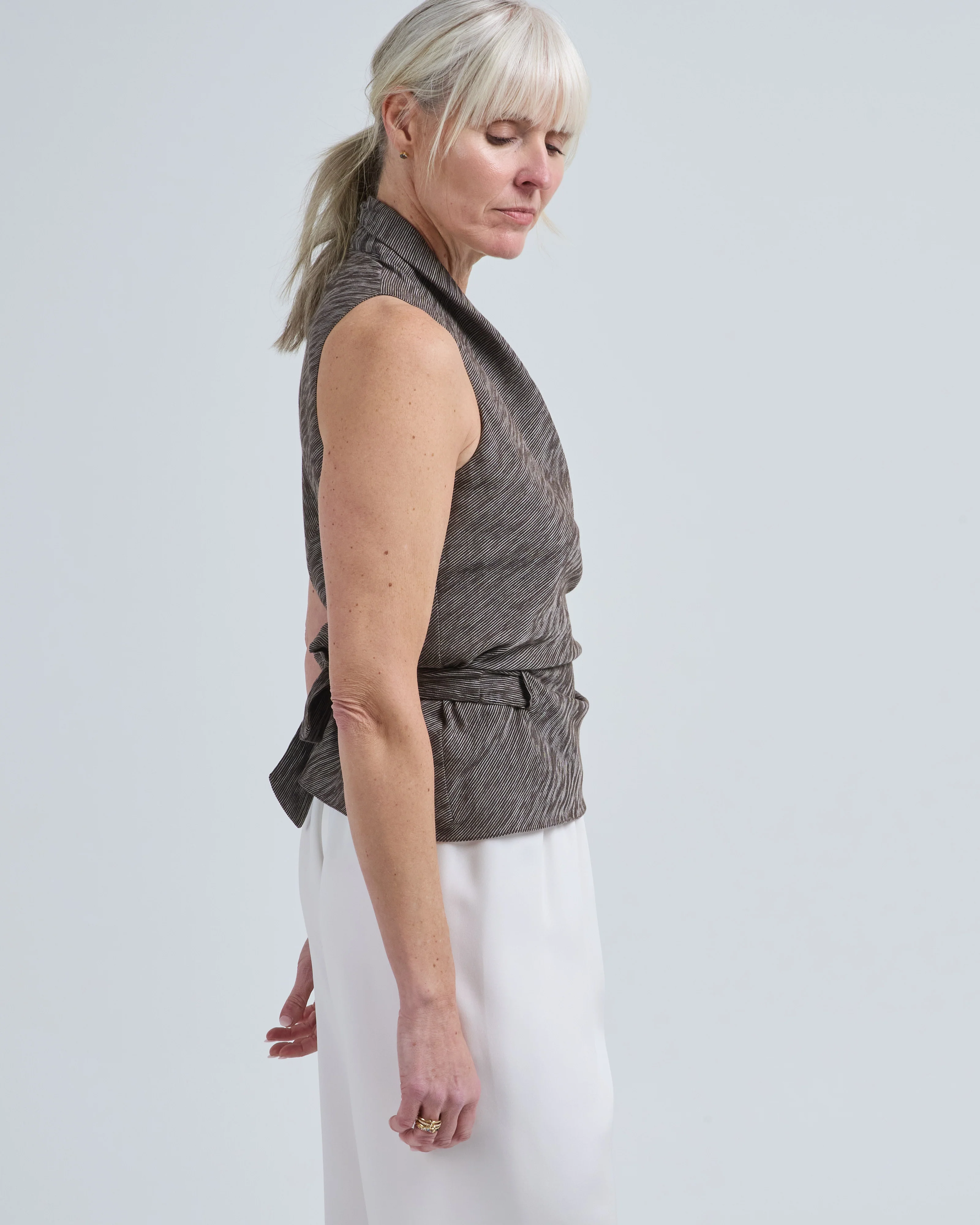 cotton vest wrap top - Image 3