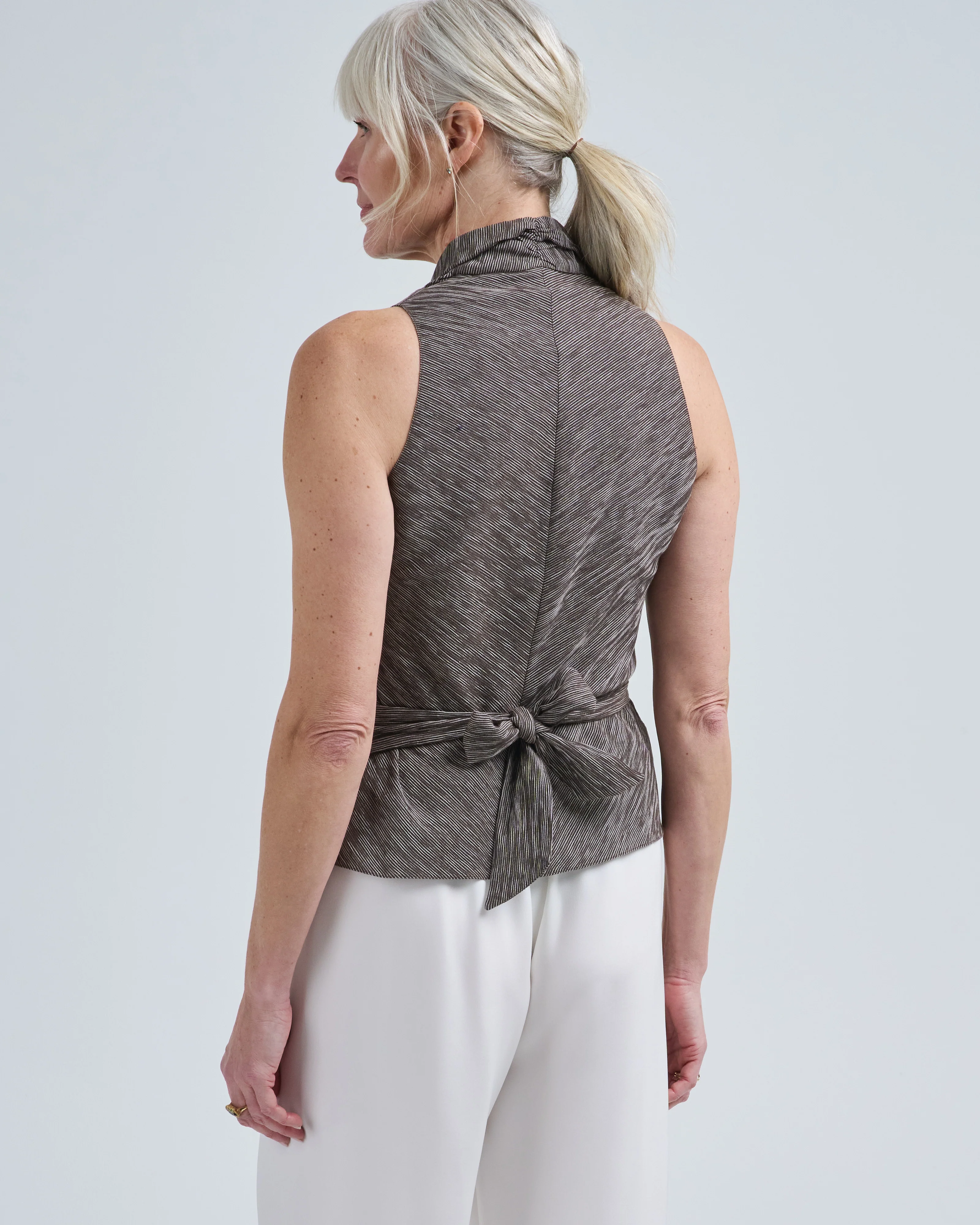 cotton vest wrap top - Image 4