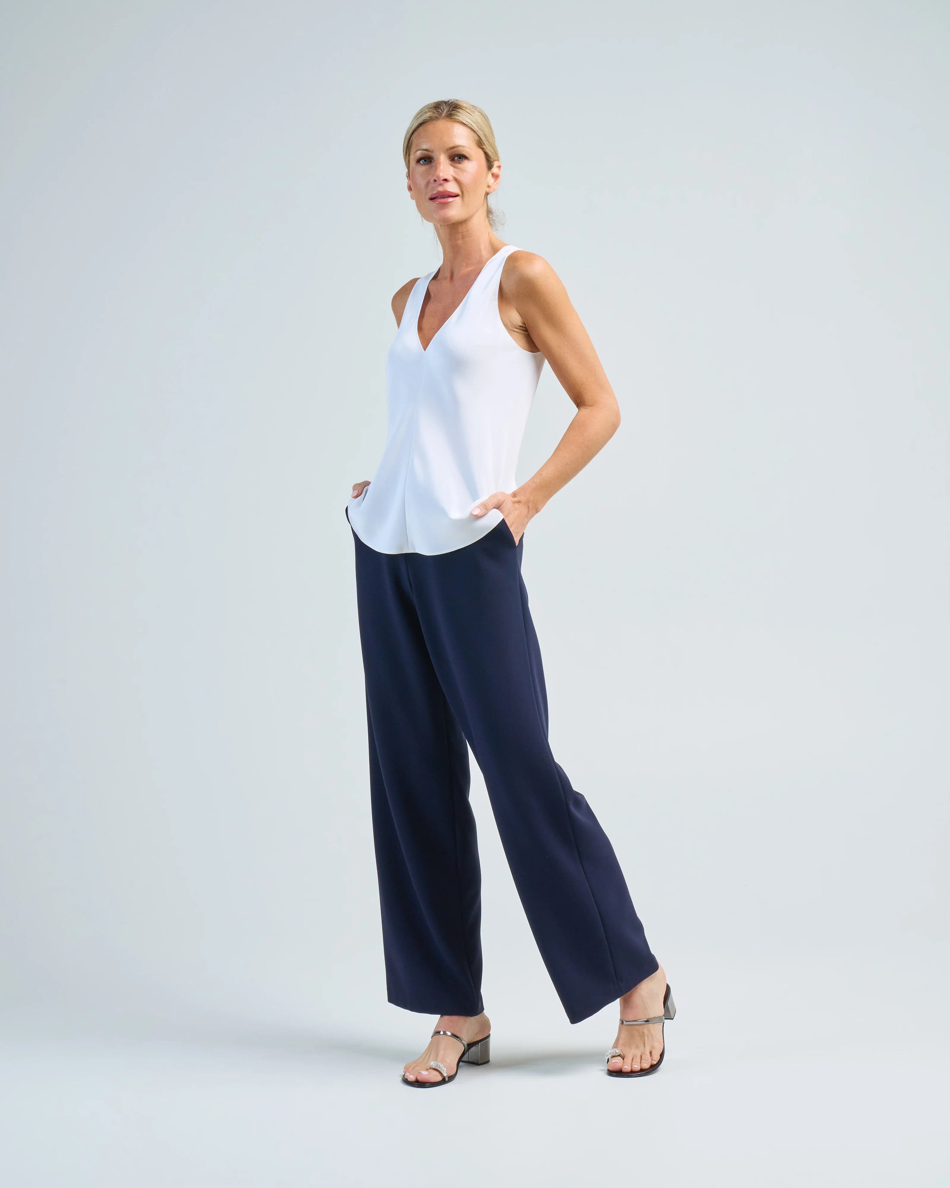 crepe pocket pullup pant - Image 2