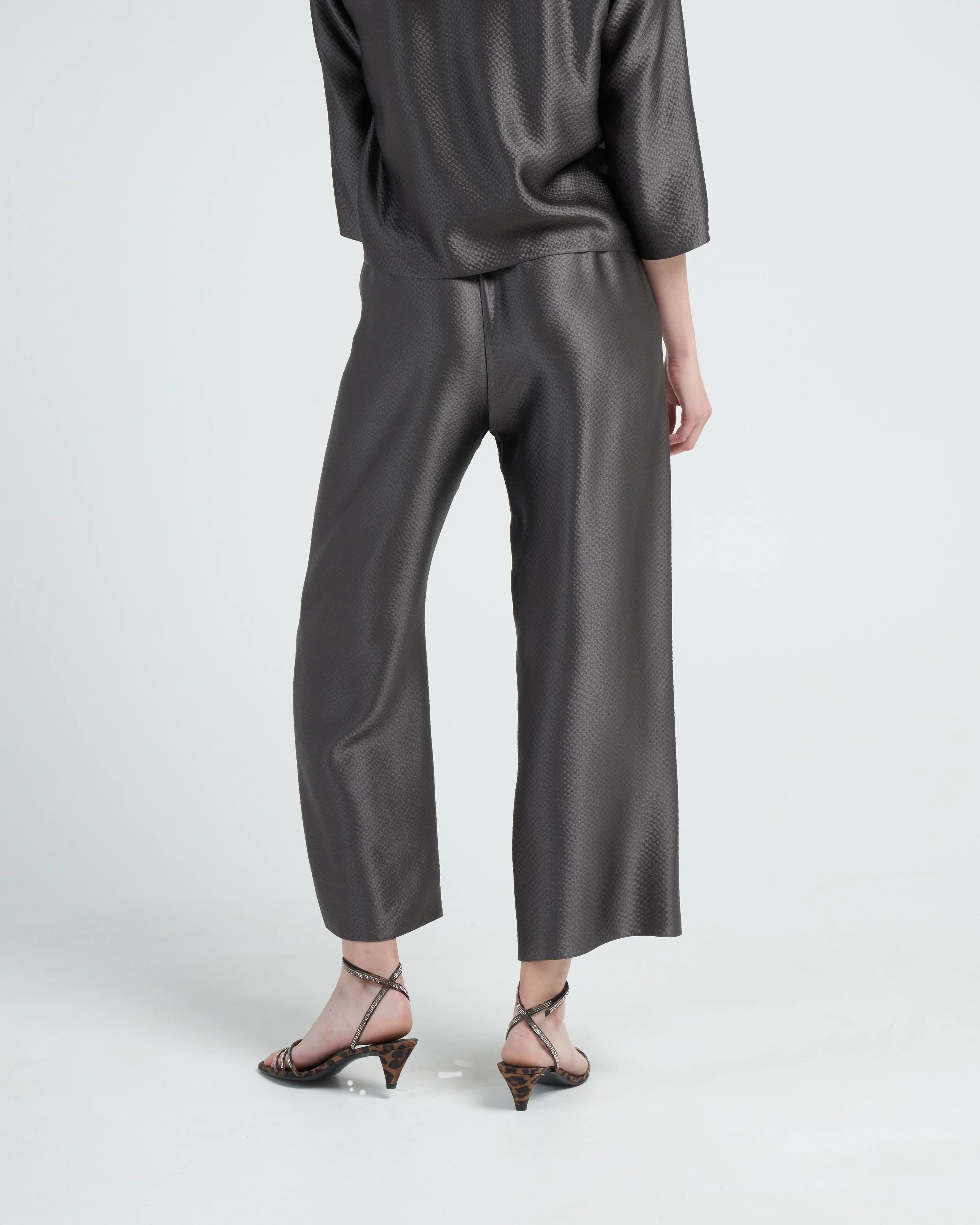 cropped pull on pant - charcoal - Image 4
