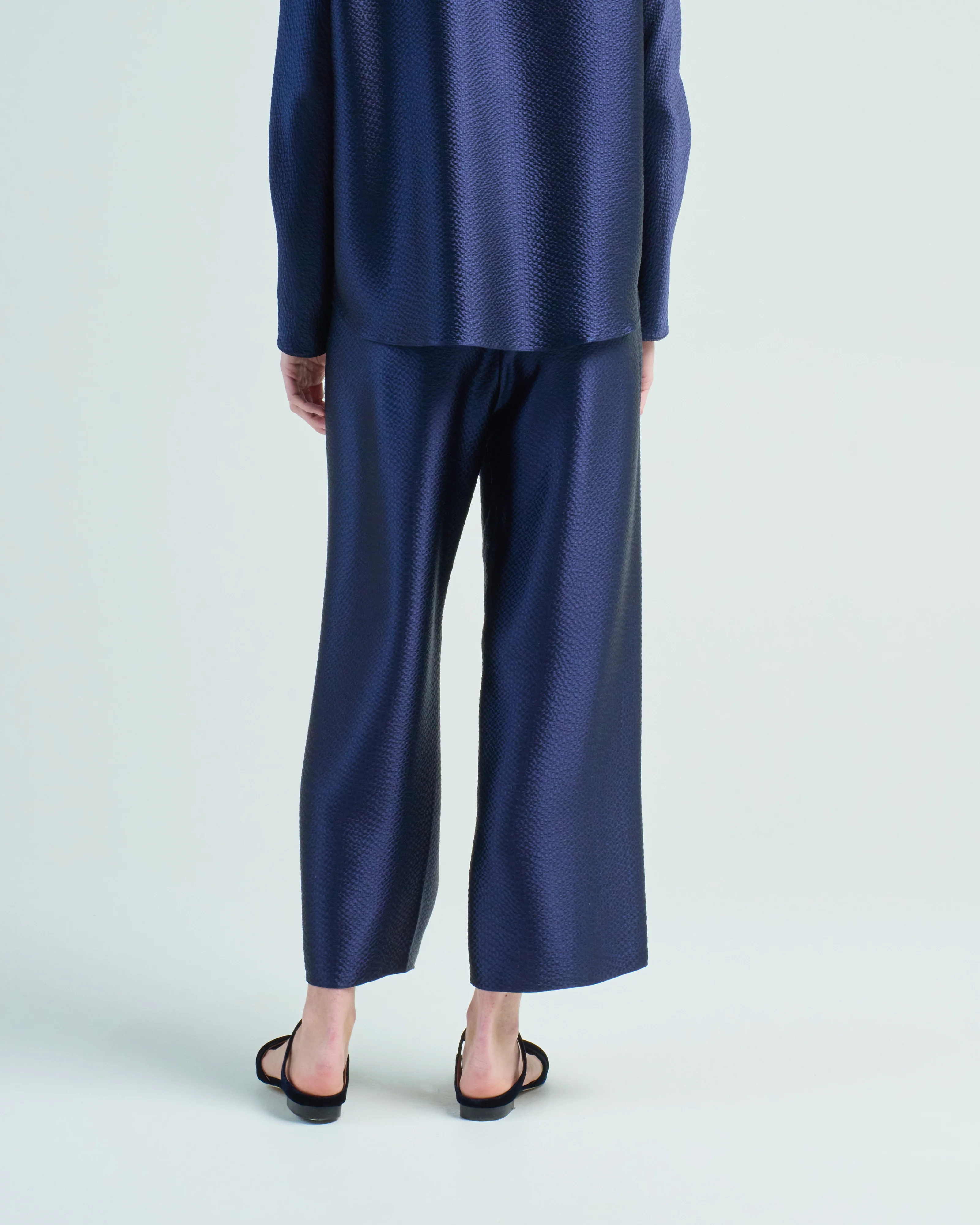 cropped pull on pant hammered silk - Image 4