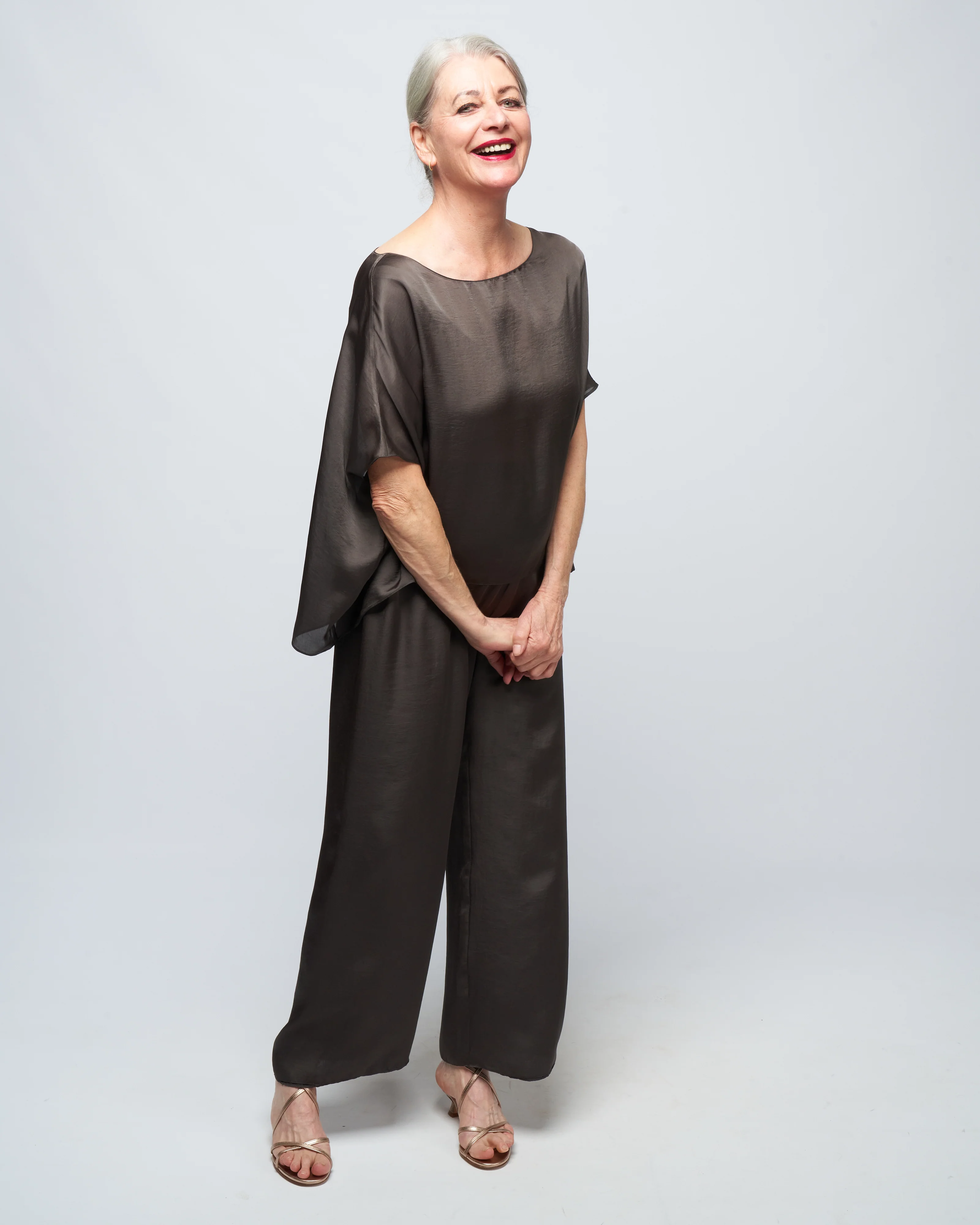 cropped pull on pant - loam - Image 2