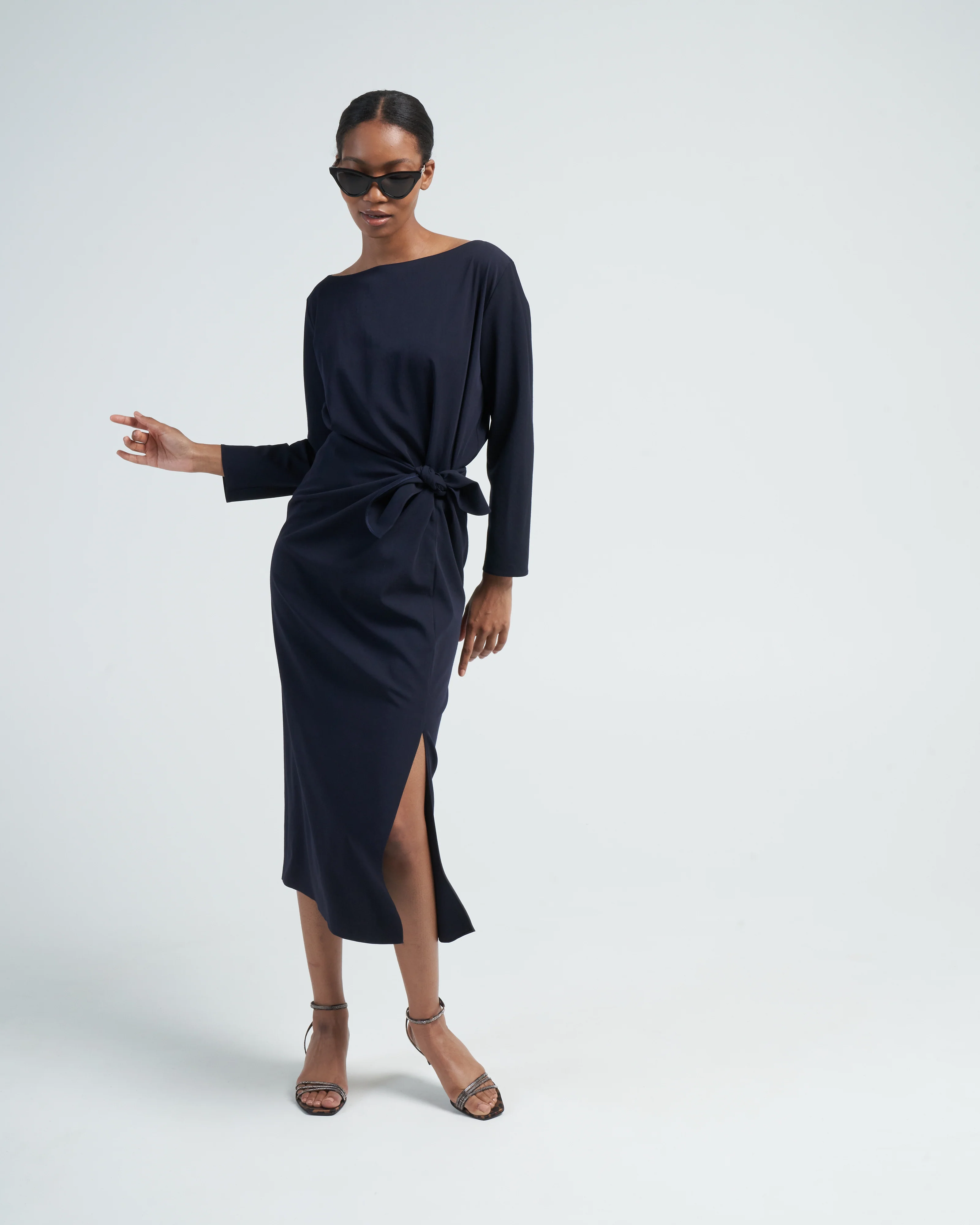 long sarong - navy - Image 2