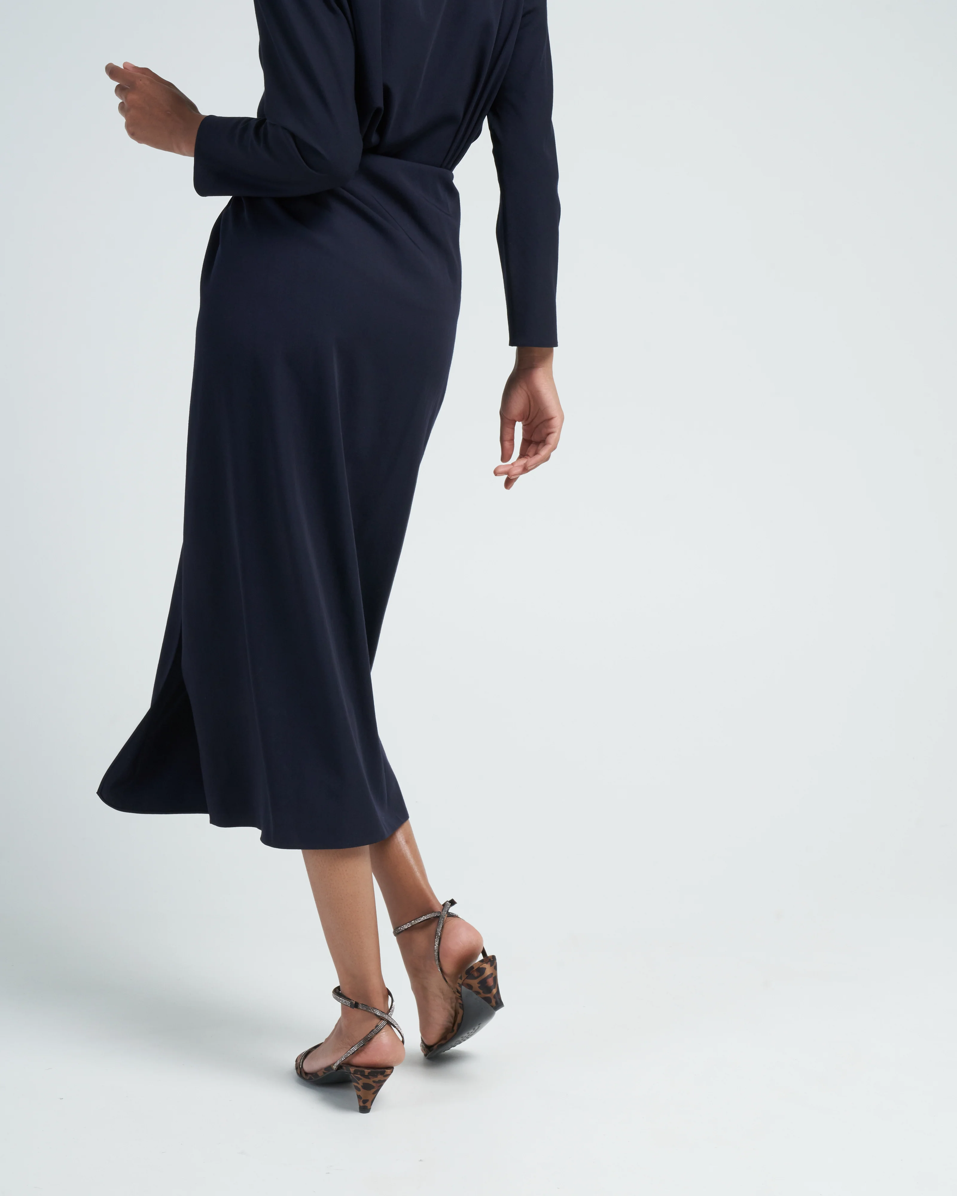 long sarong - navy - Image 4