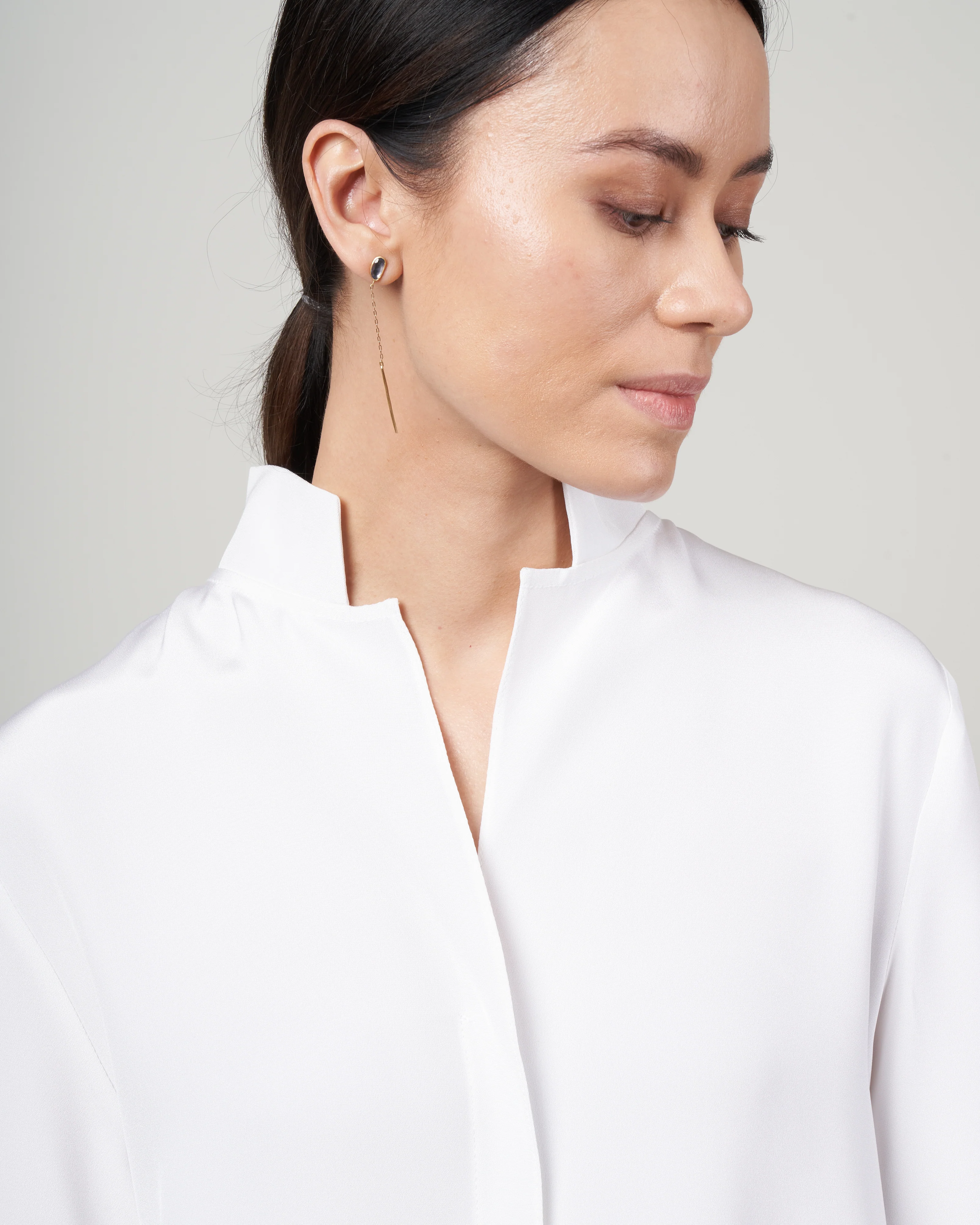 peter cohen square front frolic silk - bright white silk - Image 5