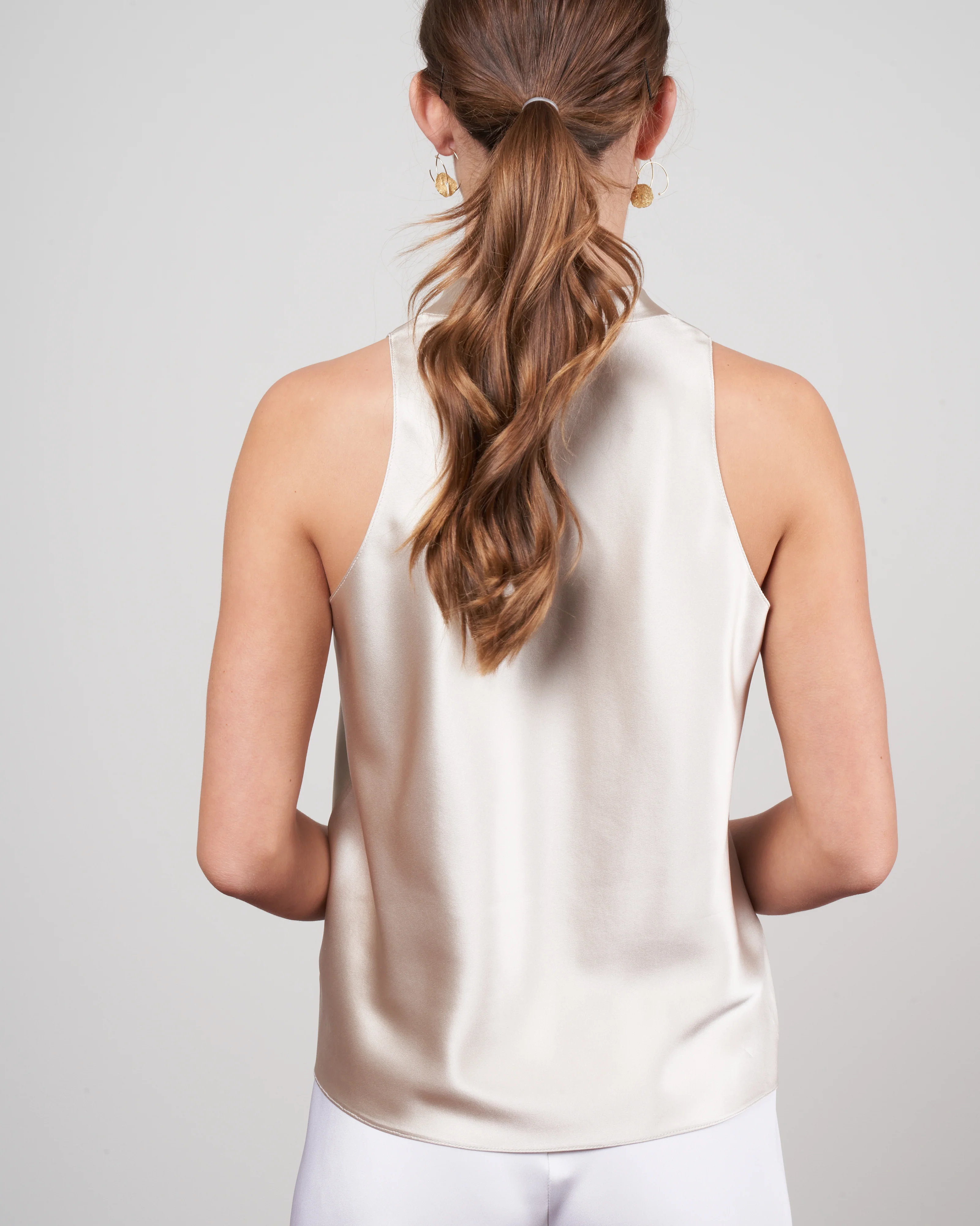 peter cohen tux tank satin - ecru satin - Image 4
