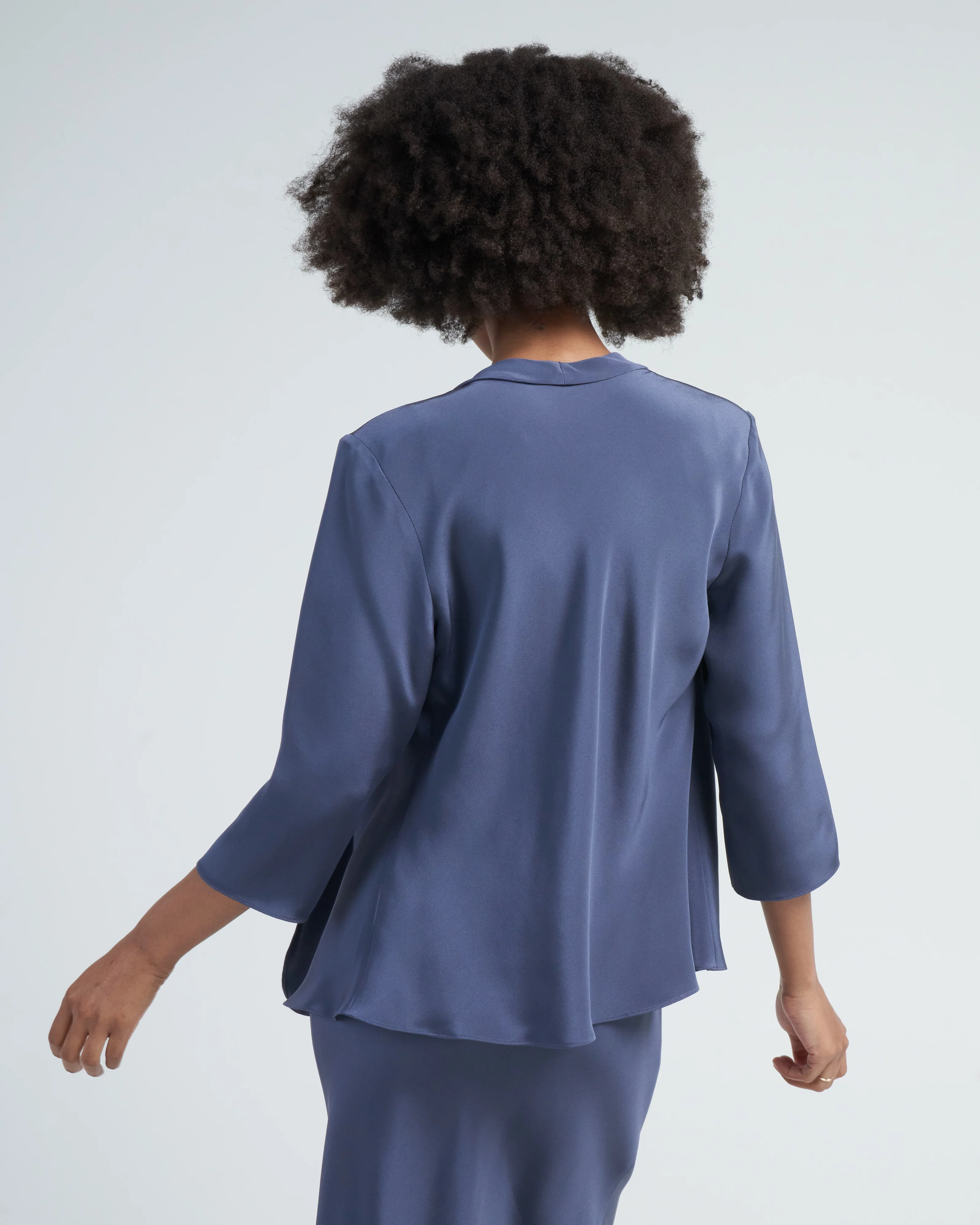 slim cardigan - denim - Image 4