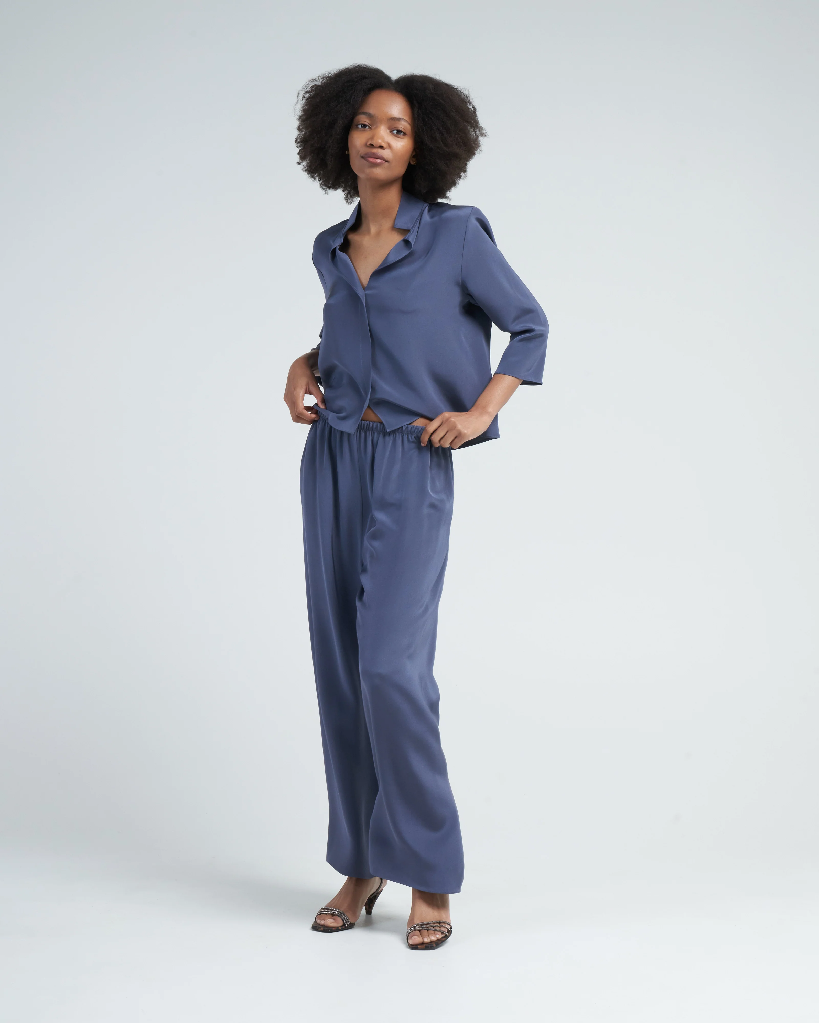 square front frolic top - denim - Image 2