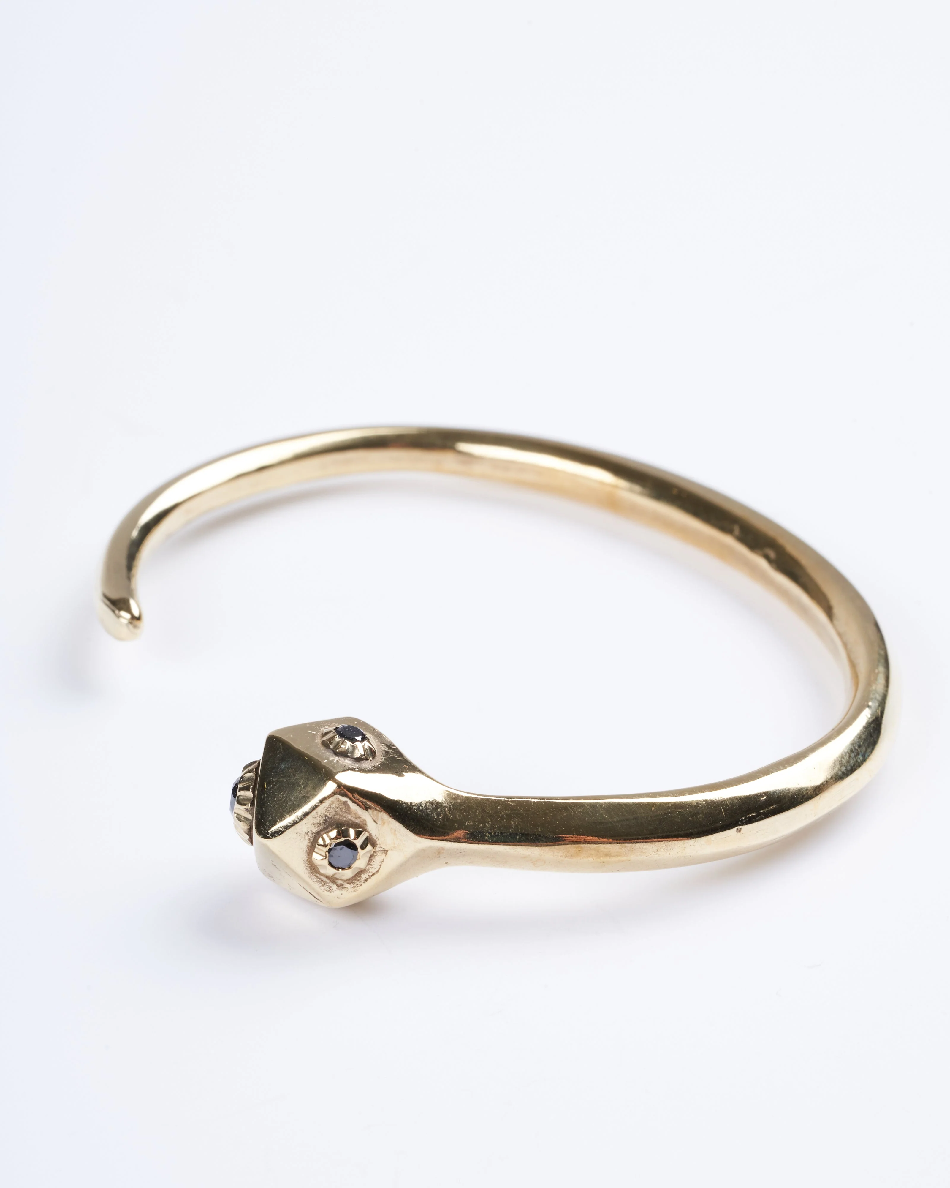 large snake head cuff black - bronze - Image 3