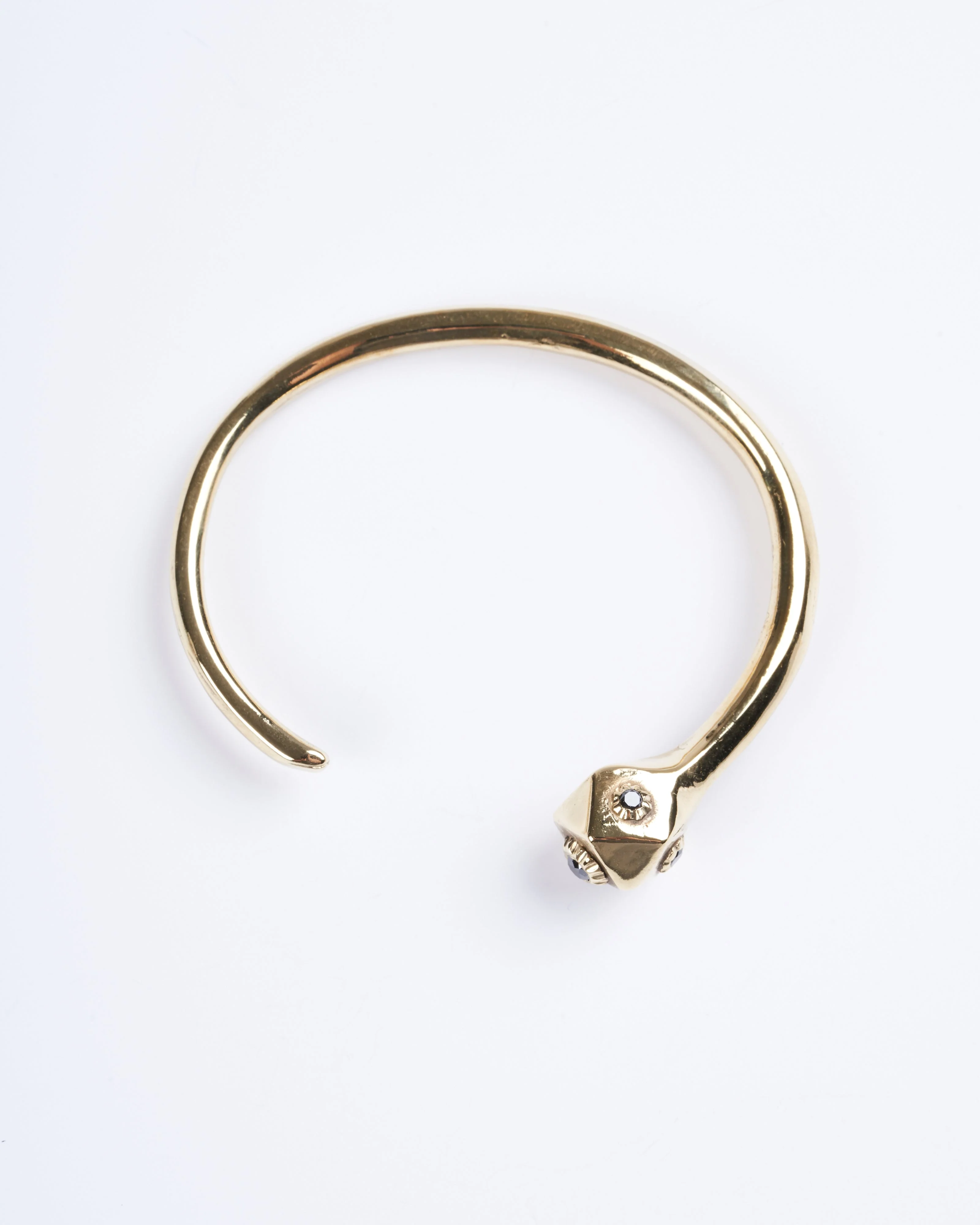 large snake head cuff black - bronze - Image 4