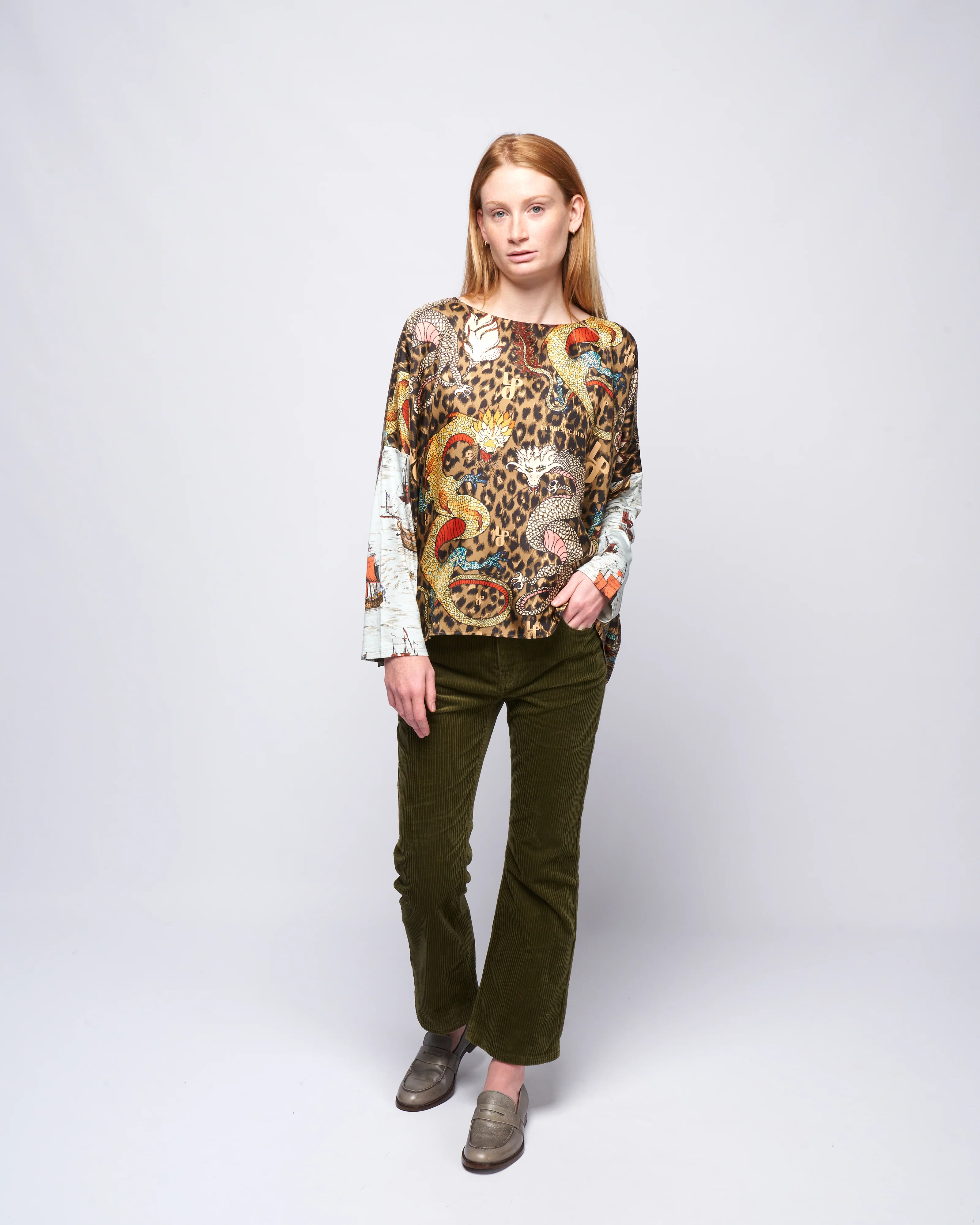 5 pocket kick flare - green - Image 3