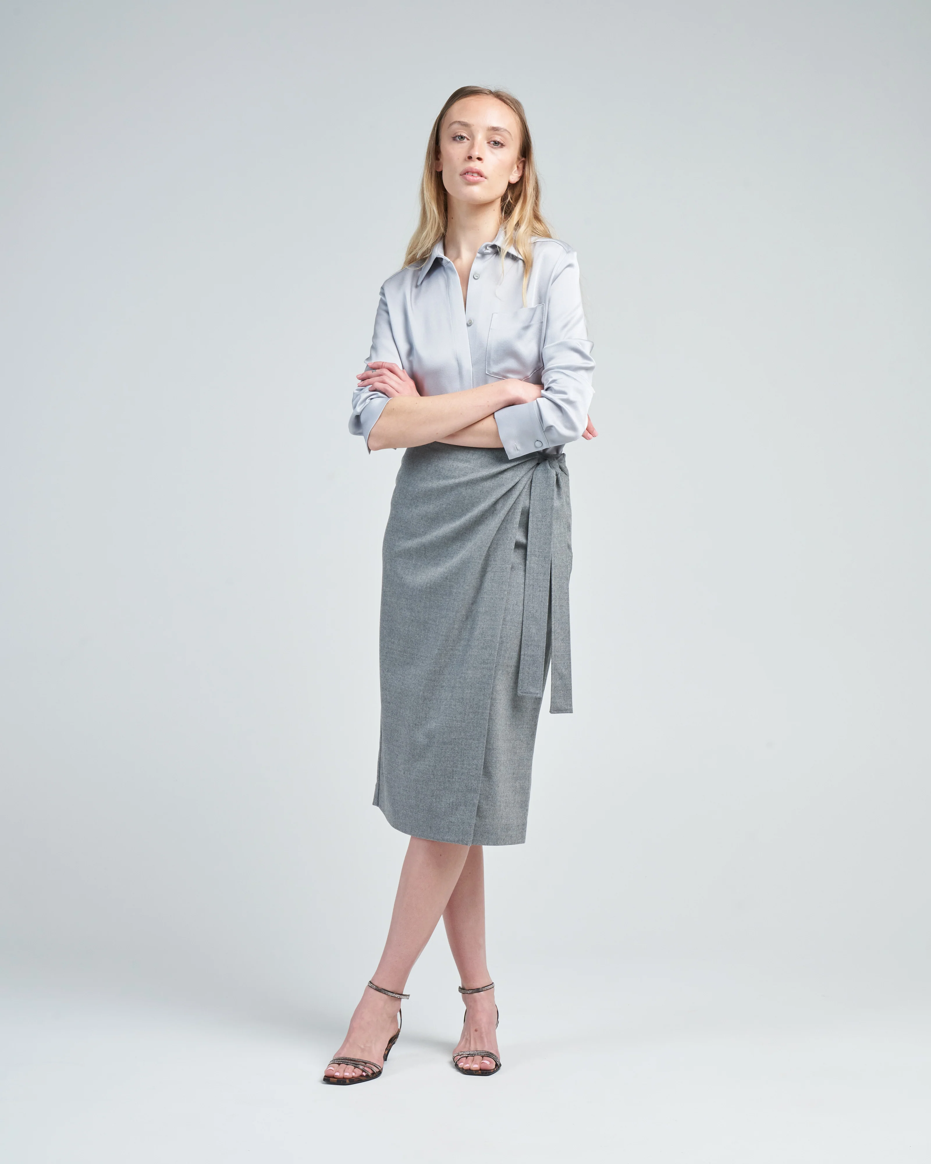 button up silk shirt - Image 2