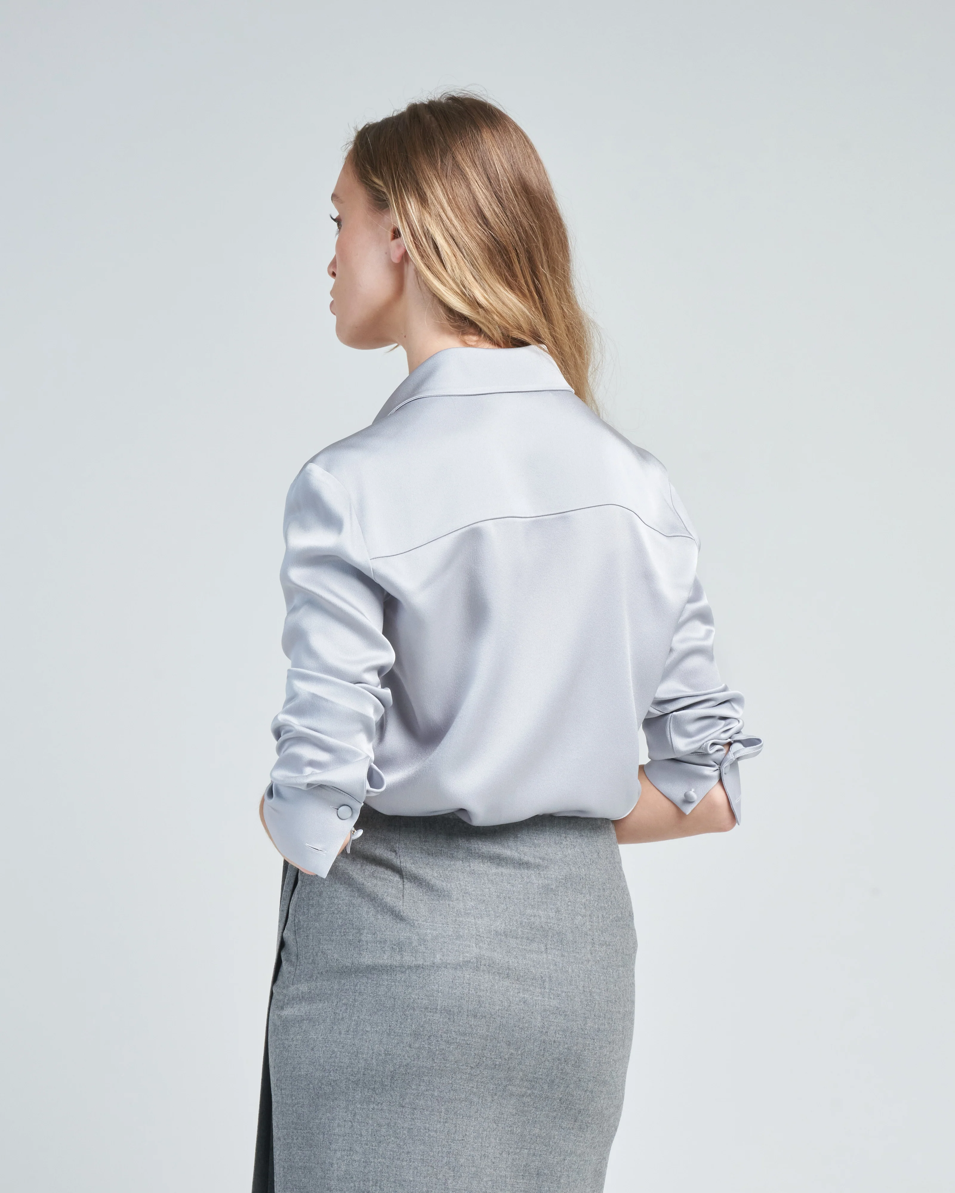 button up silk shirt - Image 4