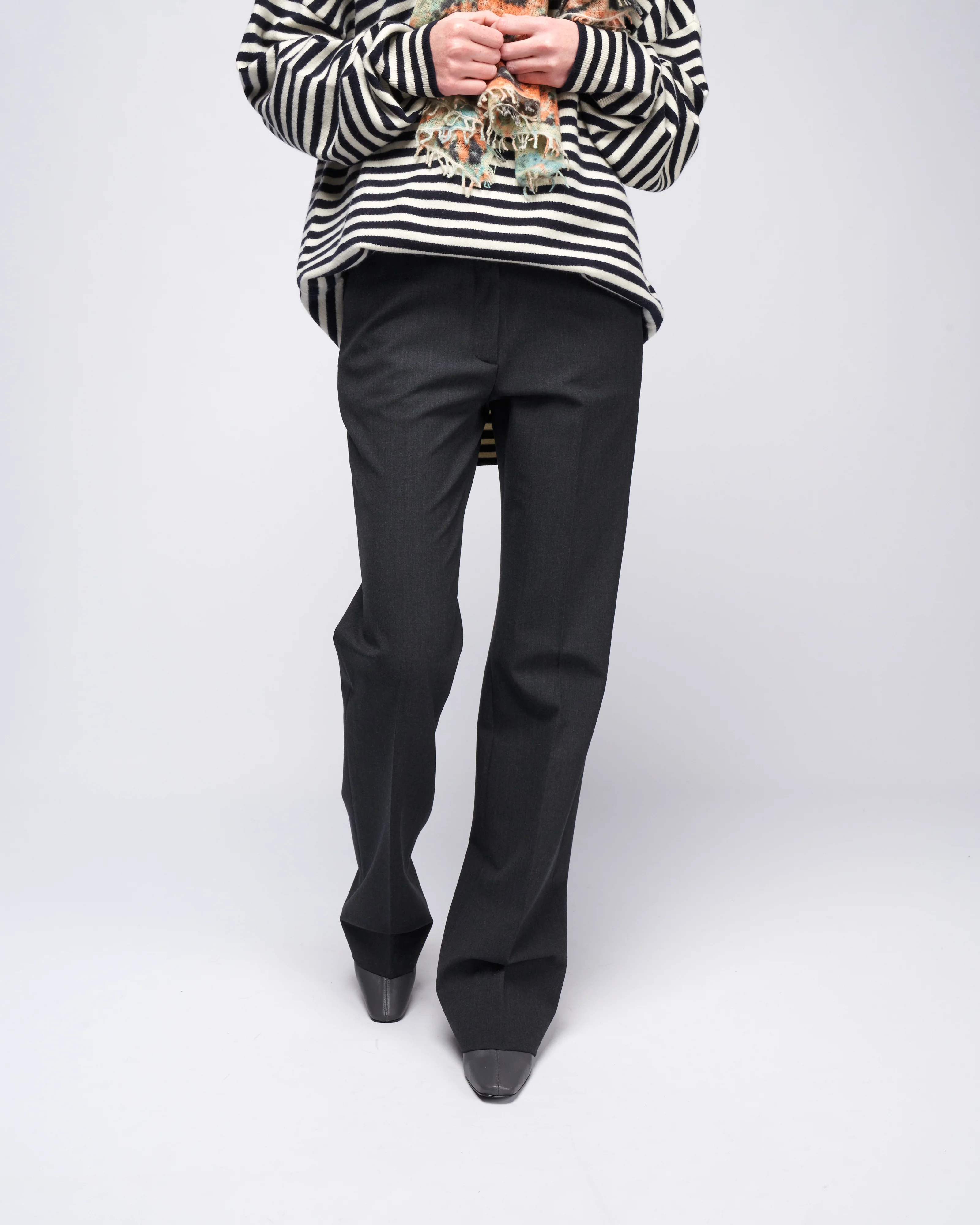 pantalone tab front side pocket - melange anthracite