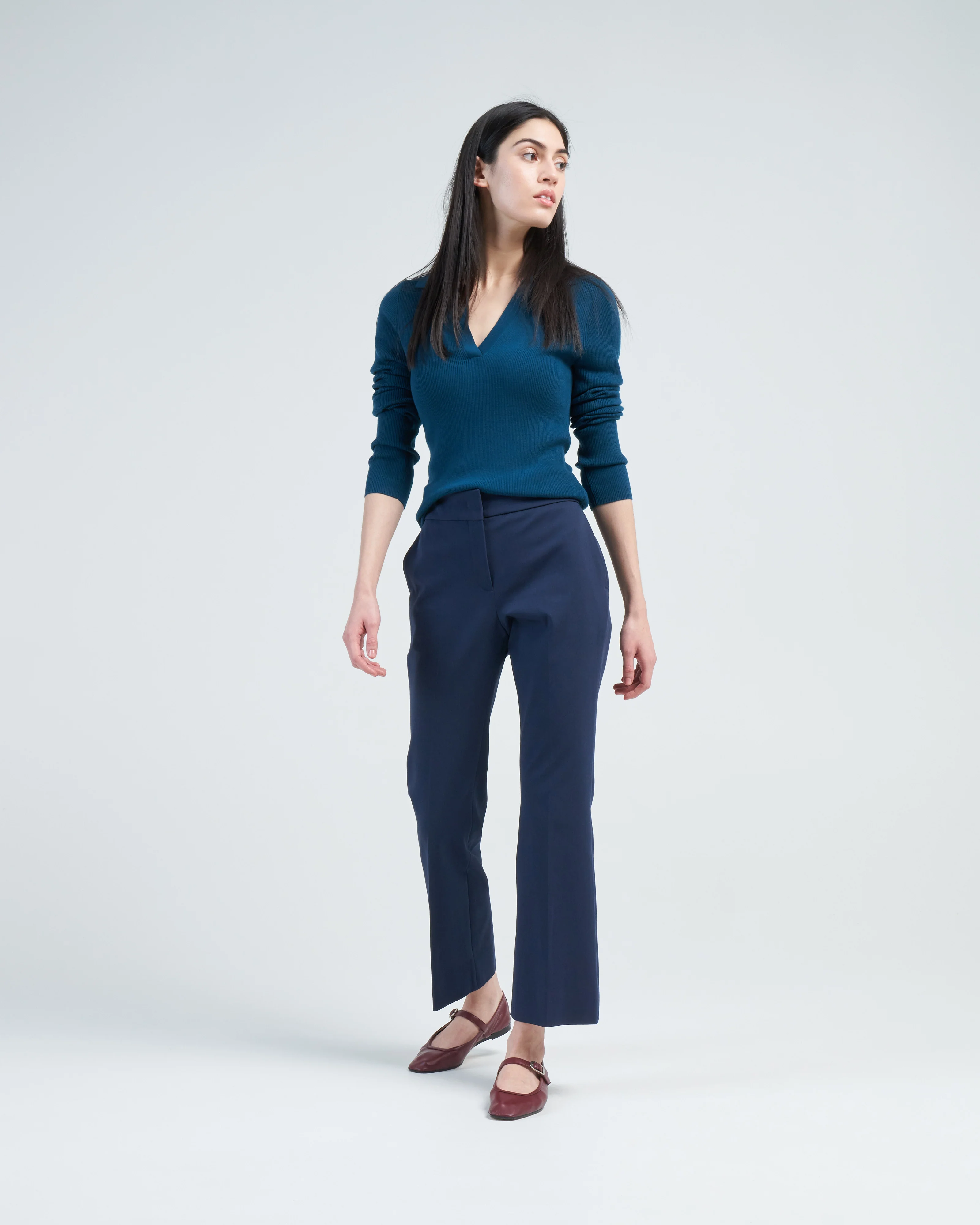 zip front kick flare pant - Image 2