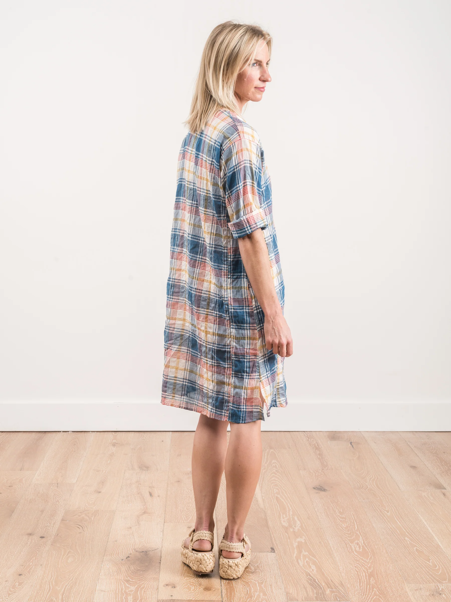 0026W dress - blue madras - Image 2